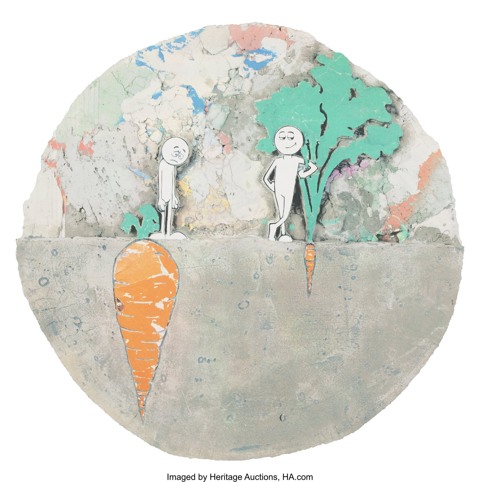 Kai (20th Century) Perception, 2019 Screenprint : Kai (20th Century) Perception, 2019 Screenprint in colors on Coventry Rag paper 23-3/4 inches (60.3 cm) diameter (sheet) Ed. 231/300 Signed an