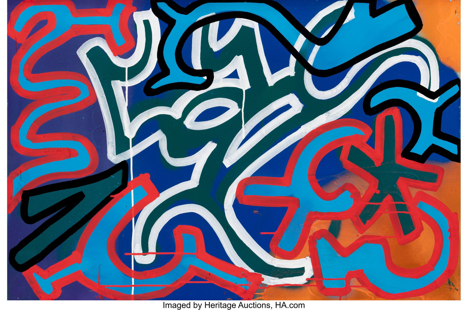 LA II (b. 1967) Untitled Mixed media on canvas 2 (1 of 2)