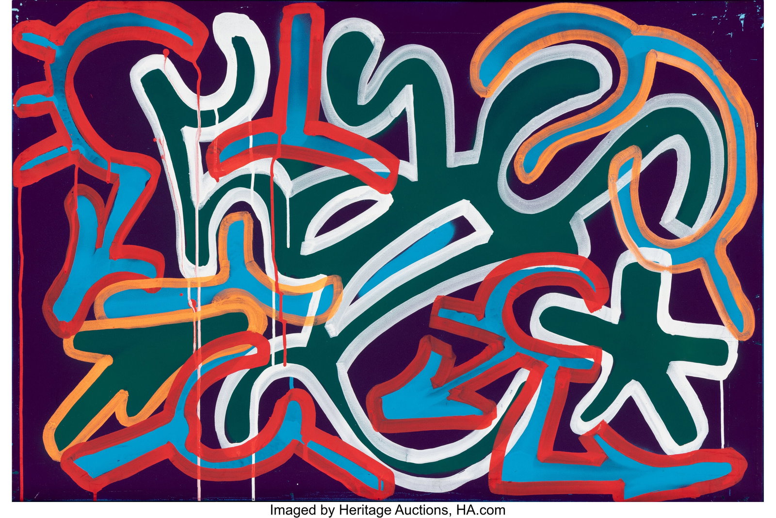 LA II (b. 1967) Untitled Mixed media on canvas 2 (1 of 2)