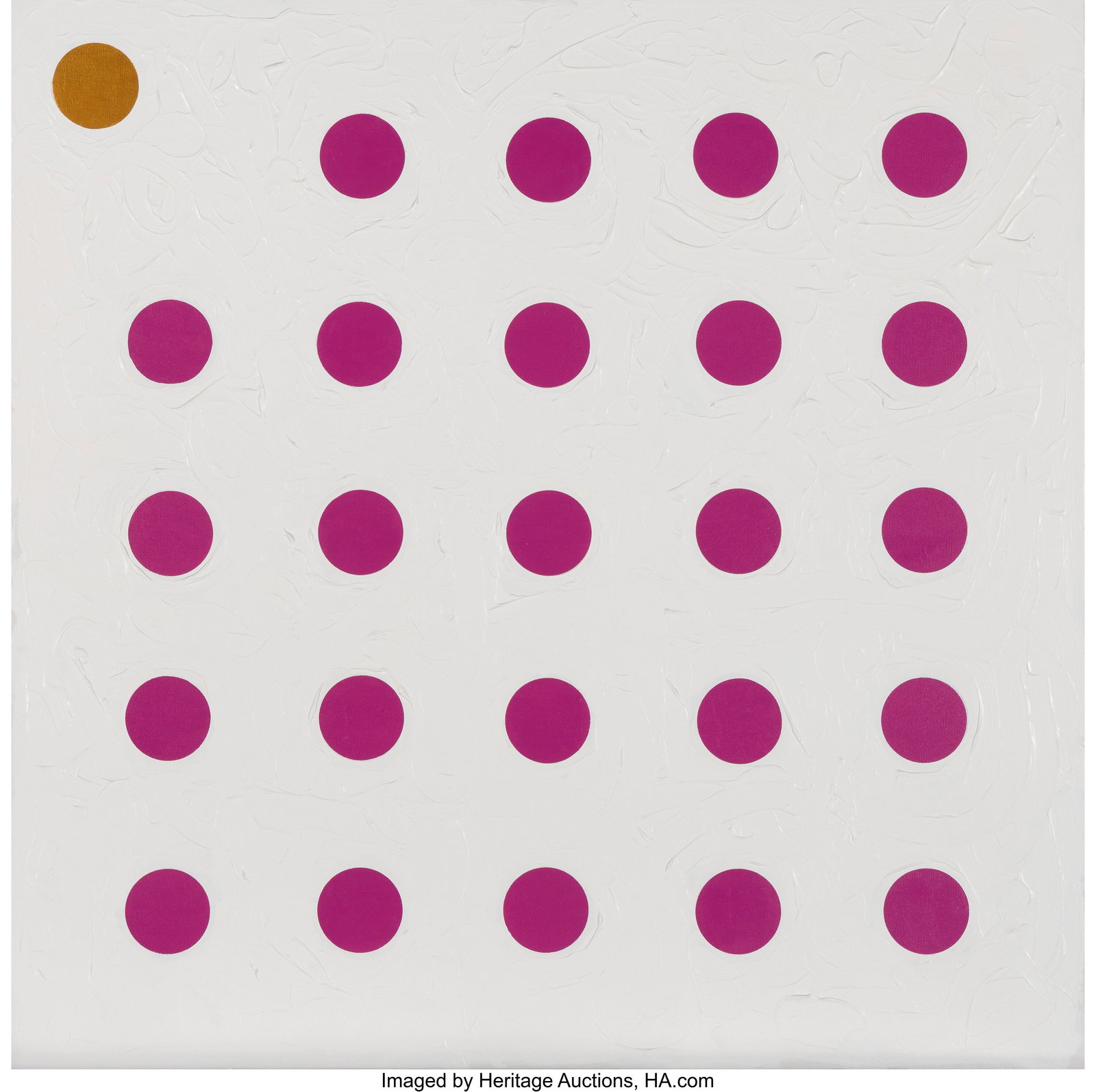 James Marshall (b. 1973) Rebel Dot Rising, 2024 : James Marshall (b. 1973) Rebel Dot Rising, 2024 Acrylic on canvas 40 x 40 inches (101.6 x 101.6 cm) Signed, dated, and extensively inscribed 