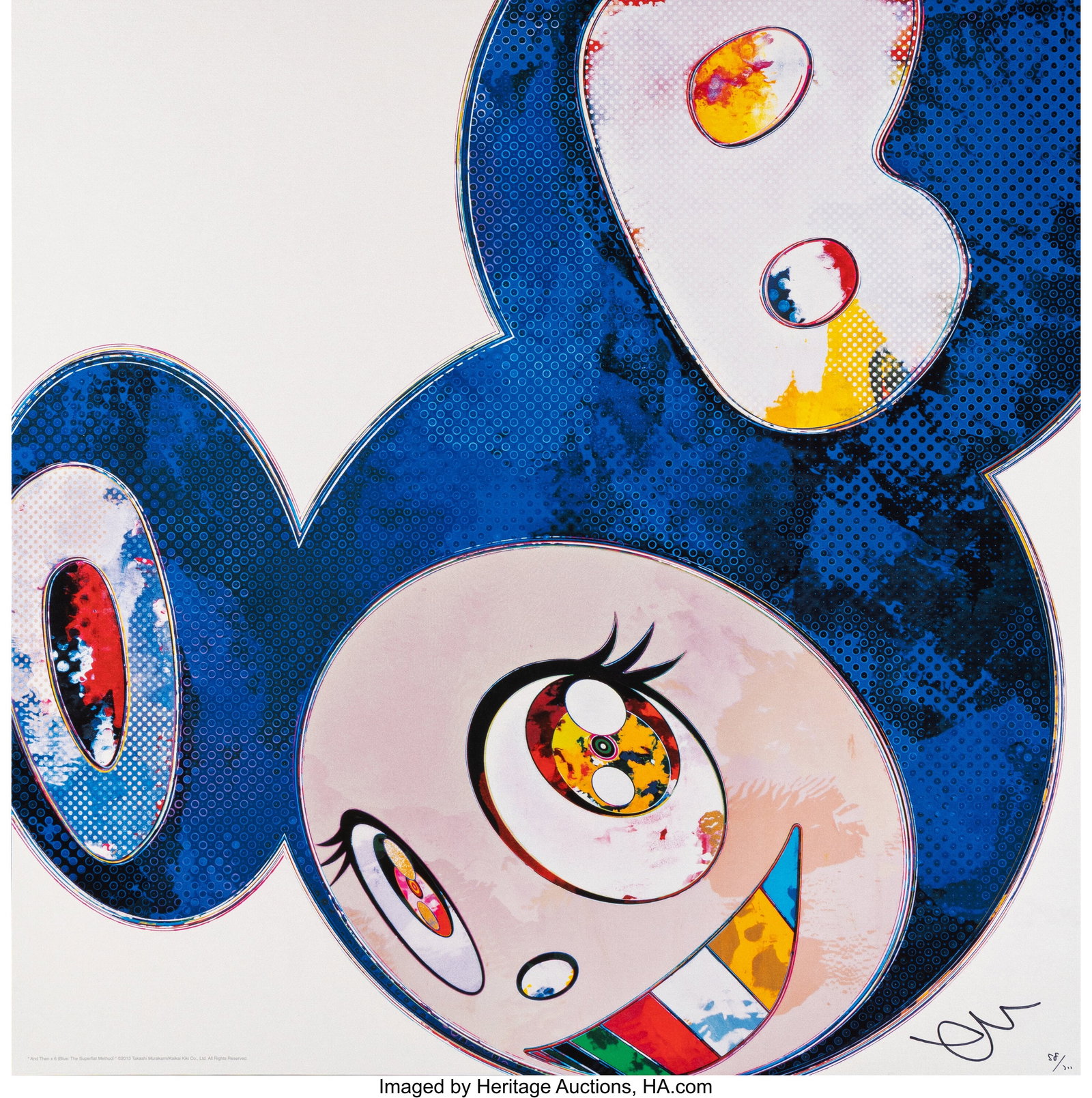 Takashi Murakami (b. 1962) And Then x6 (Blue: Th (1 of 1)