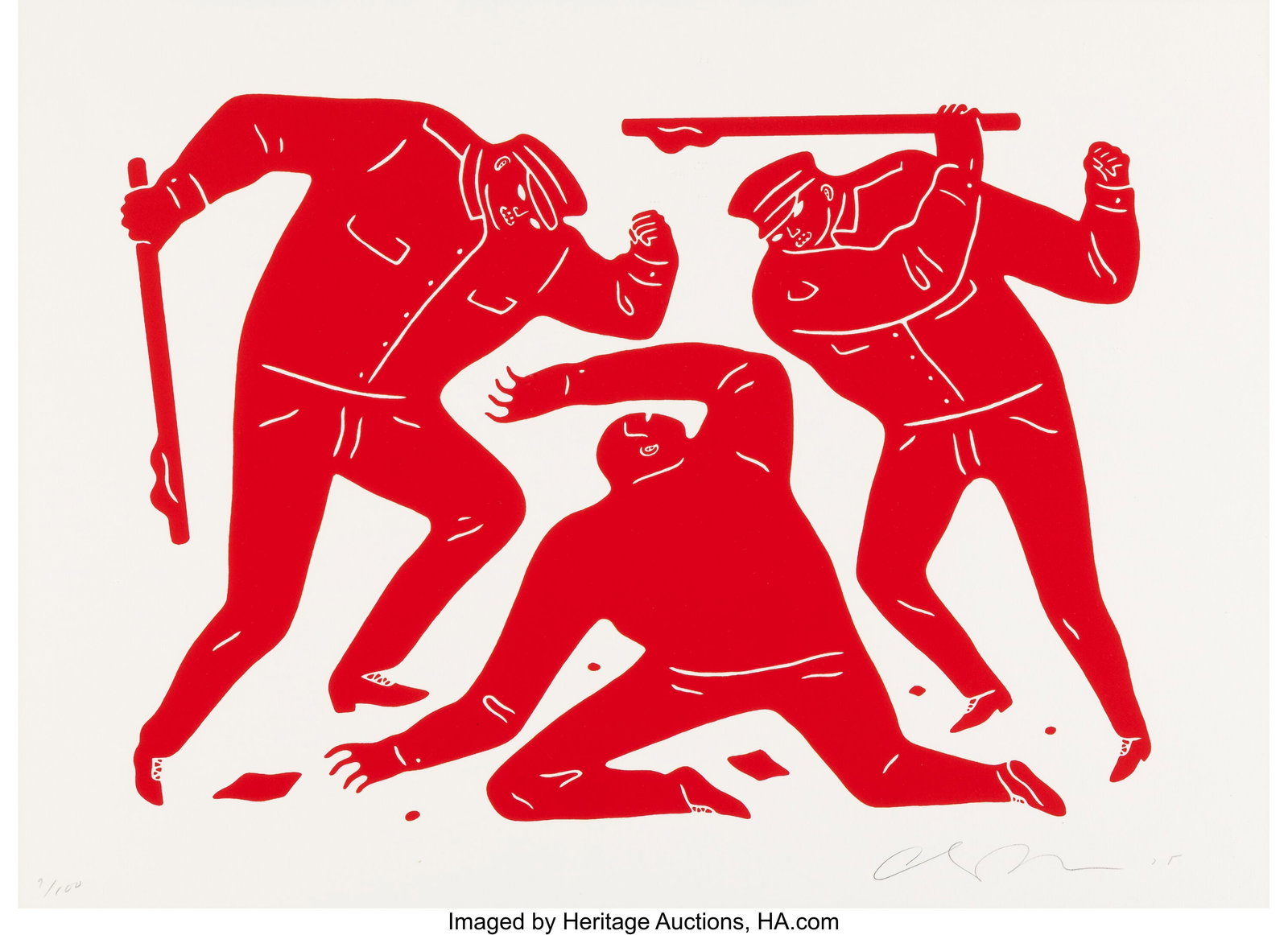 Cleon Peterson (b. 1973) Civil Rights (two works (1 of 2)