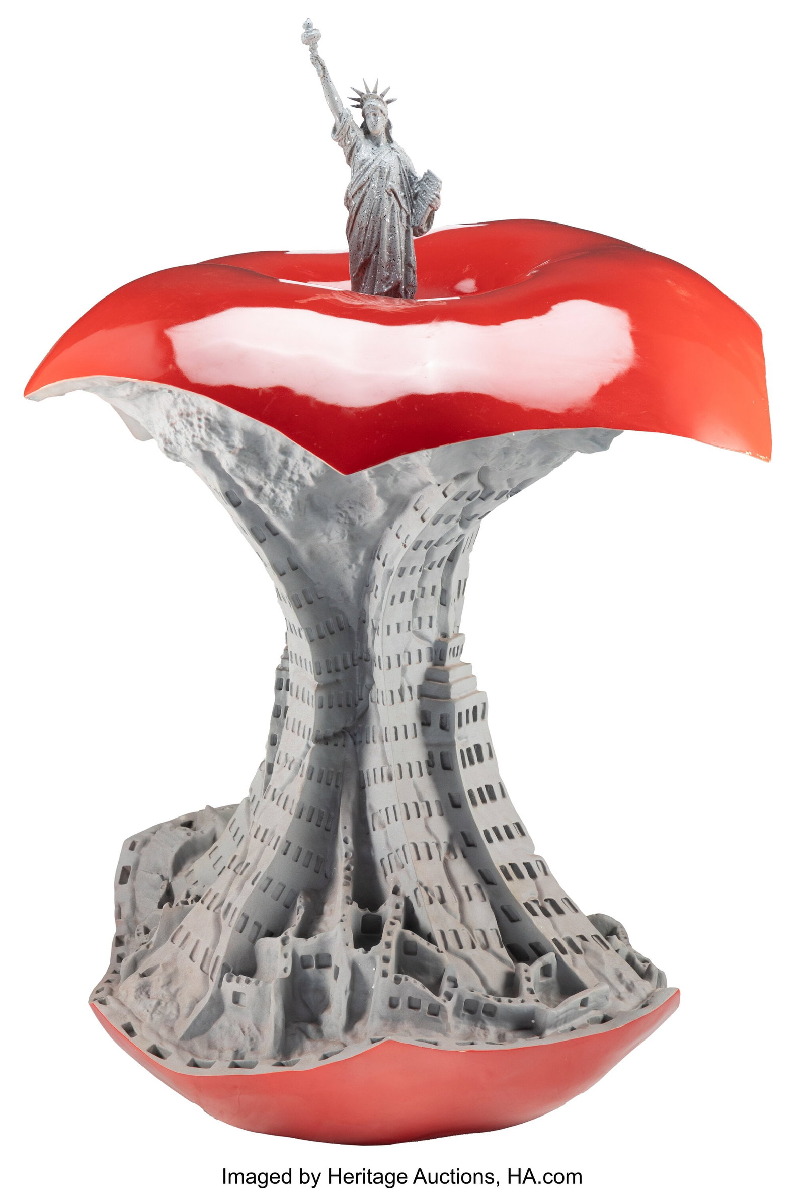 PEZ (b. 1976) The Big Apple, 2018 Painted cast r: PEZ (b. 1976) The Big Apple, 2018 Painted cast resin 48 x 31 inches (121.9 x 78.7 cm) Edition of 8 Produced by Avenue des Arts, Los Angeles HID0310
