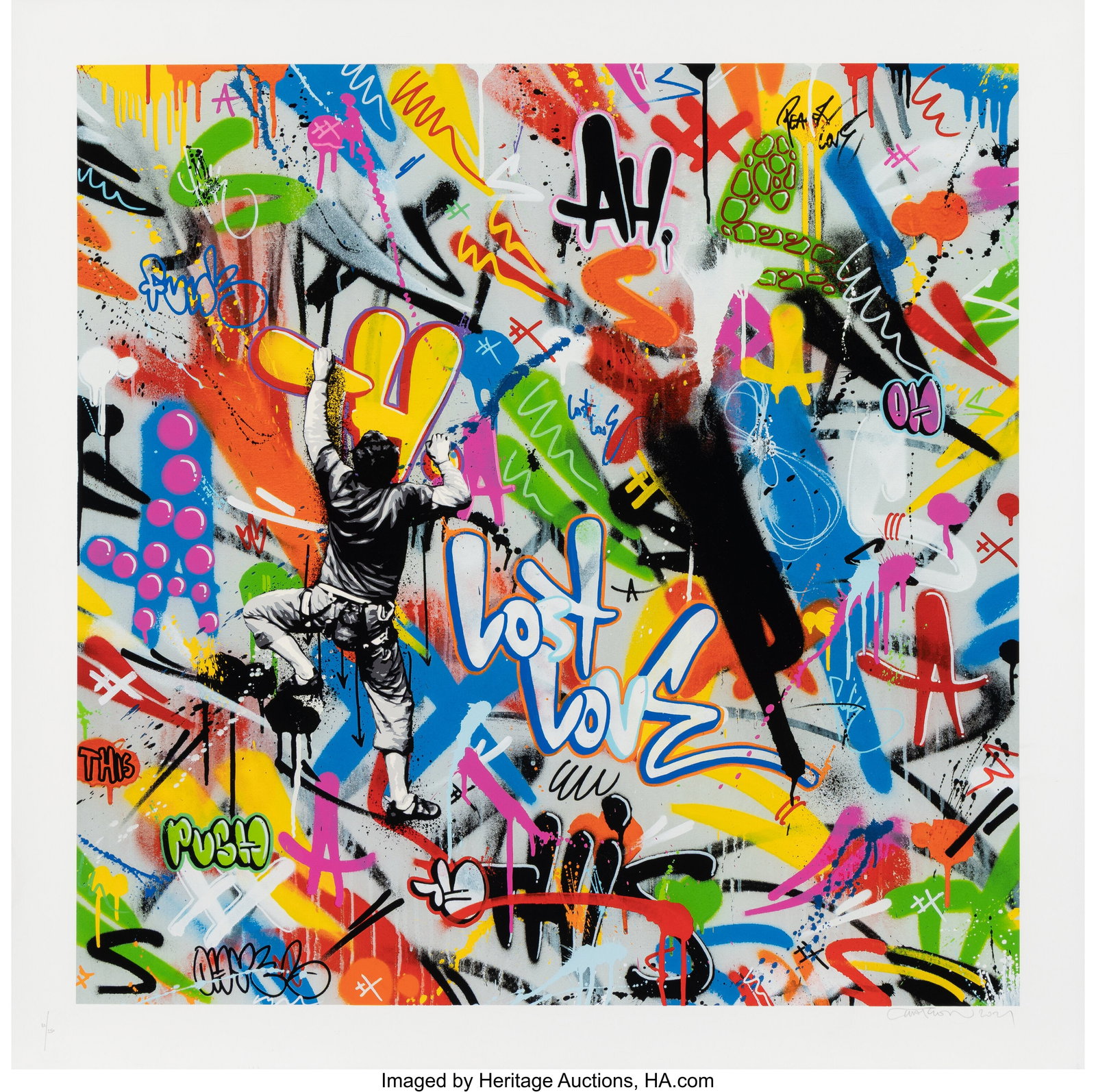 Martin Whatson (b. 1984) Rock Climber, 2021 Gicl: Martin Whatson (b. 1984) Rock Climber, 2021 Giclée print in colors and screenprint on Somerset Satin paper 31-3/4 x 32 inches (80.6 x 81.3 cm)