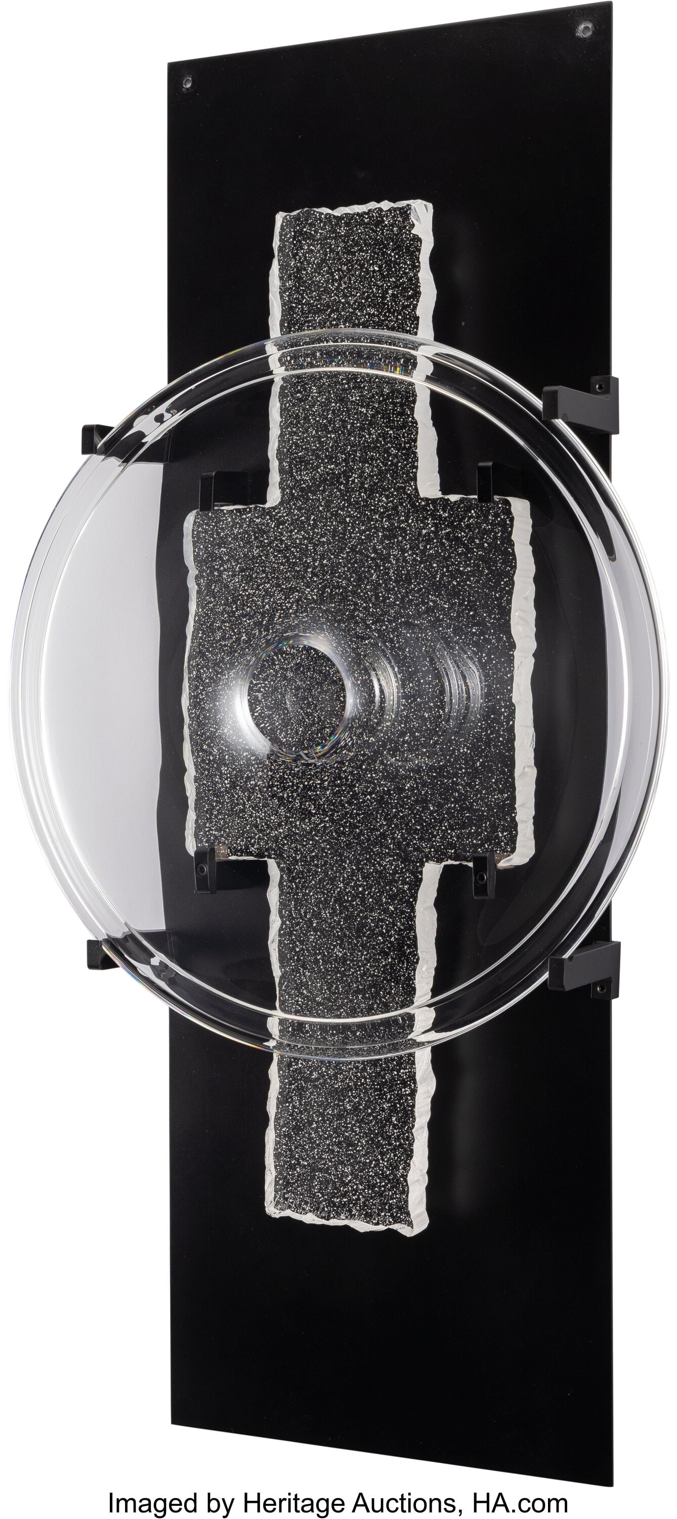 David Dowler for Steuben Glass Works Wall Sculpt: David Dowler for Steuben Glass Works Wall Sculpture, 1989 Glass, metal 24-3/8 x 17 x 4 inches (61.9 x 43.2 x 10.2 cm) (work) Signed to lower ed