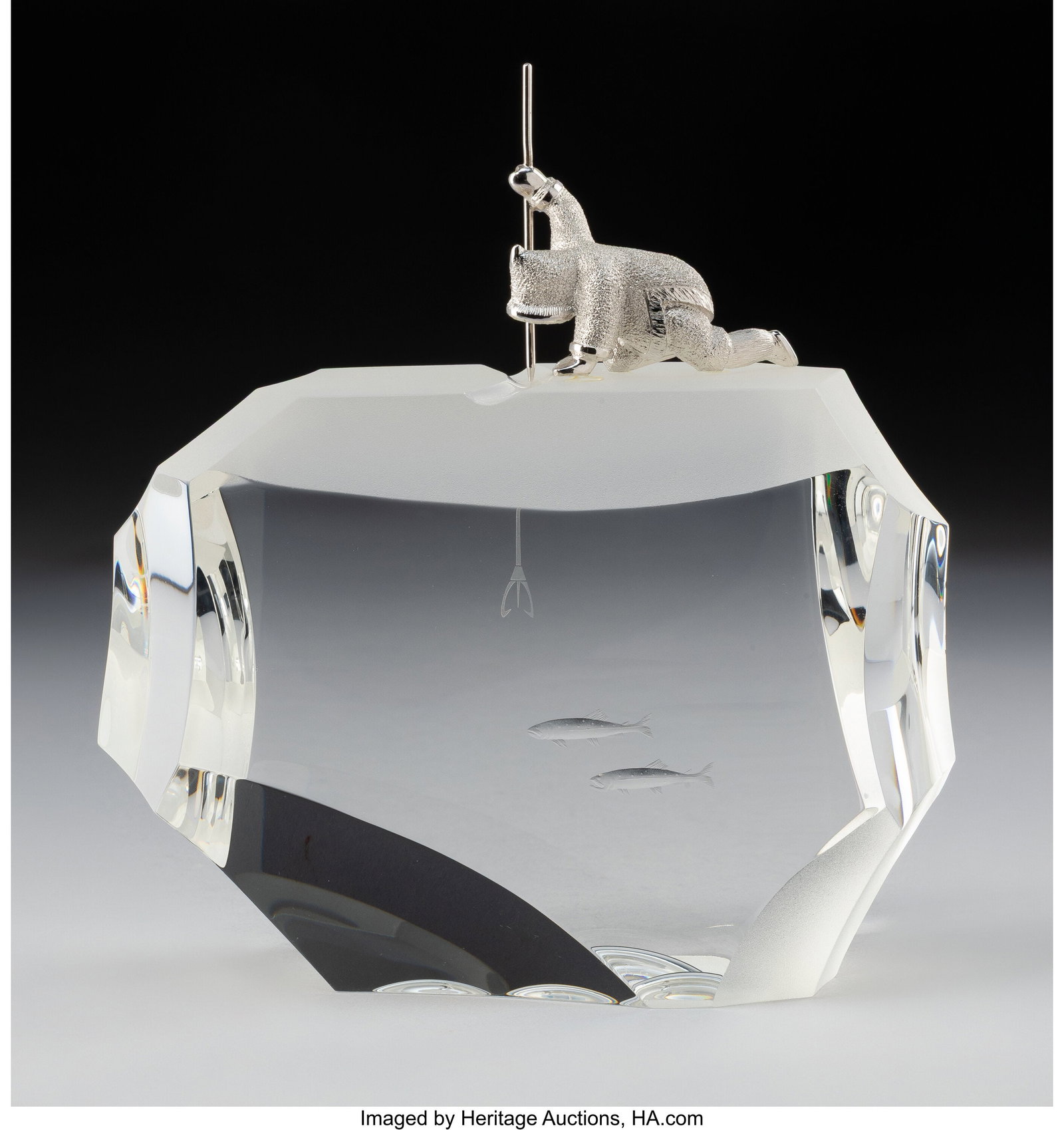 James Houston for Steuben Glass Works Arctic Fis - 2
