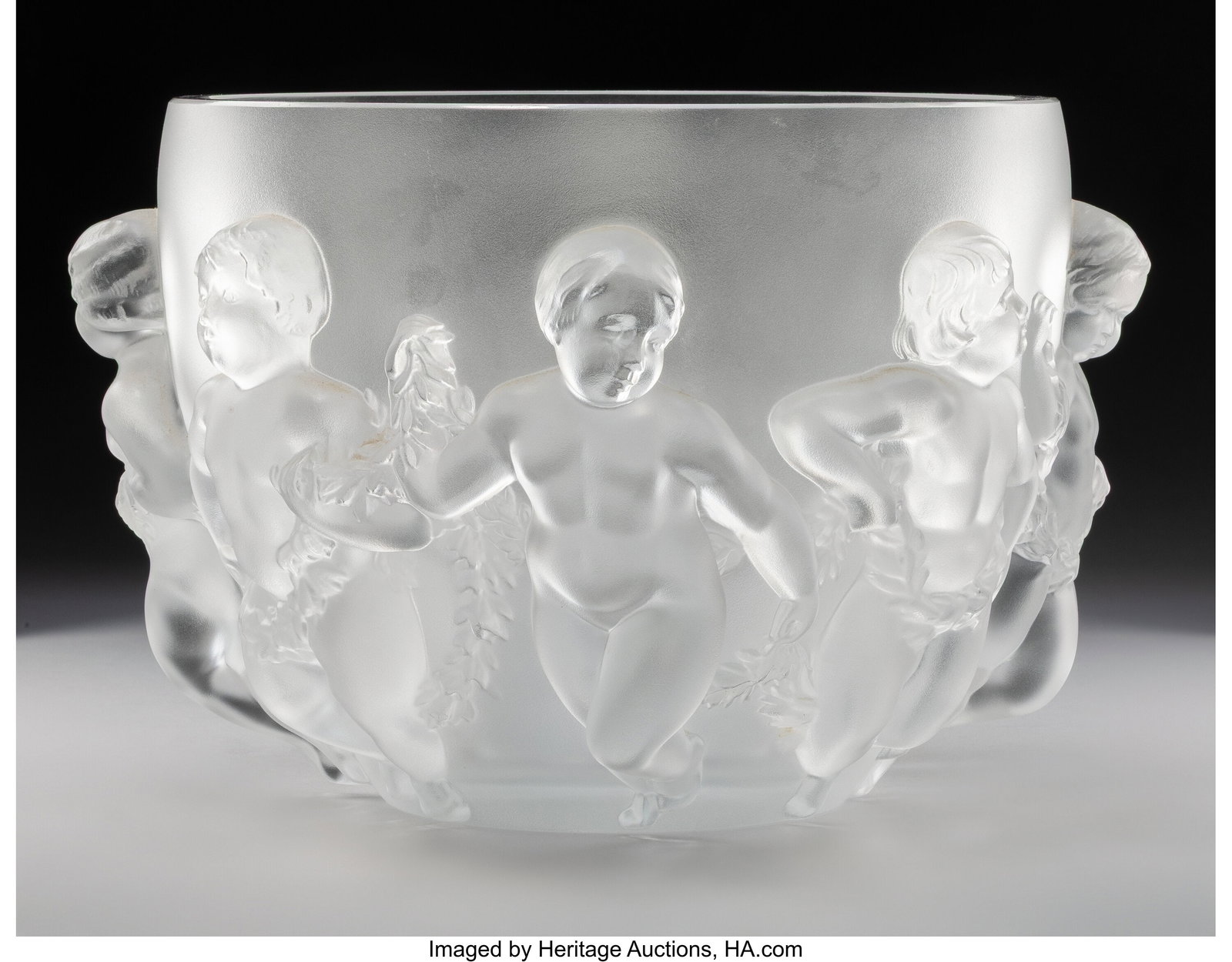 Lalique Luxembourg Bowl, post-1945 Clear and fro: Lalique Luxembourg Bowl, post-1945 Clear and frosted glass 8-1/4 x 13 inches (21.0 x 33.0 cm) Marks: Lalique France HID03101062020 © 2026 Heritage Auctions