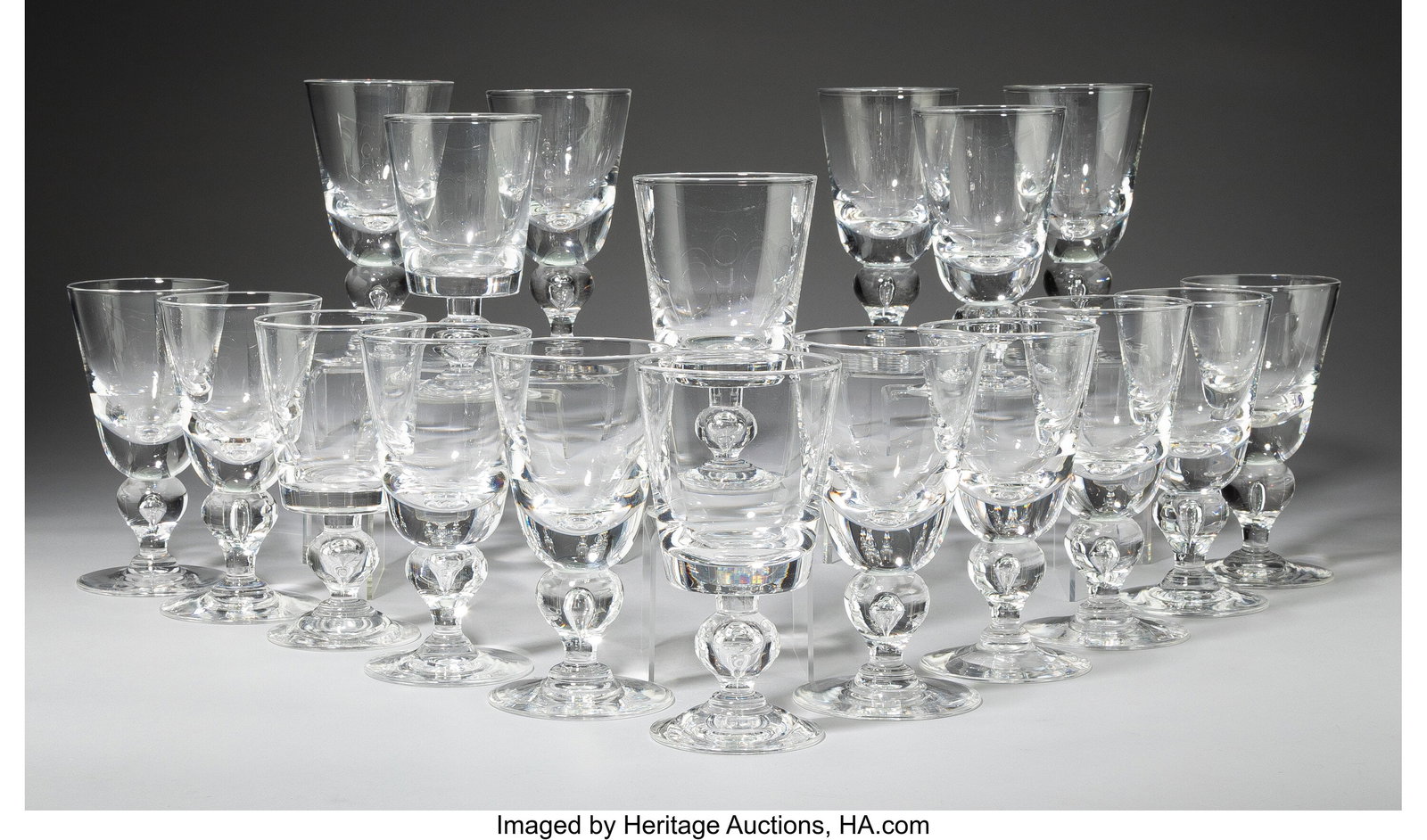 Steuben Glass Works Eighteen 7926 & 7877 Pattern (1 of 3)