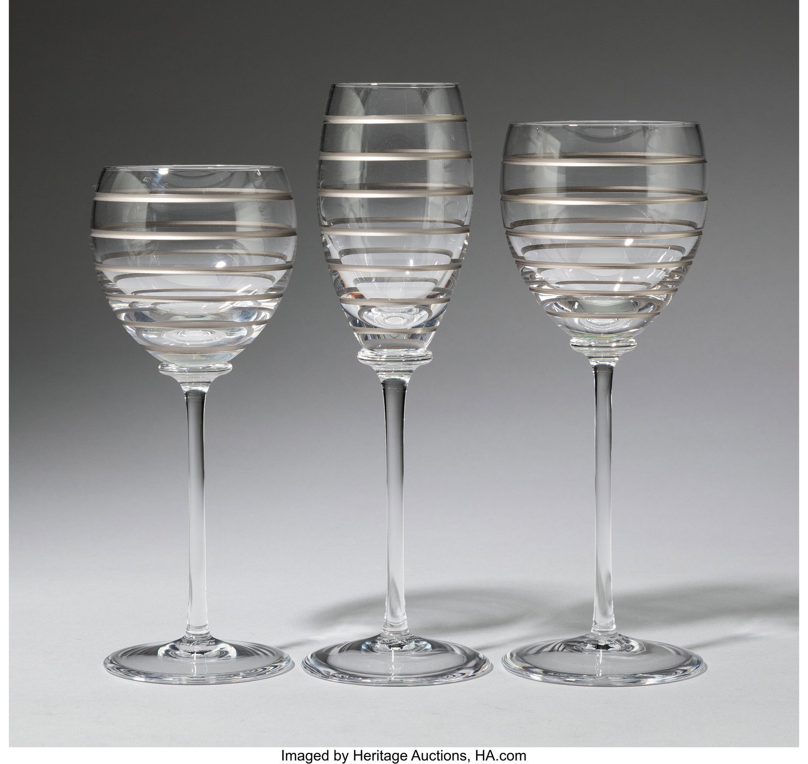 Hermès Twenty Pieces of Fanfare Stemware in Ori (1 of 4)