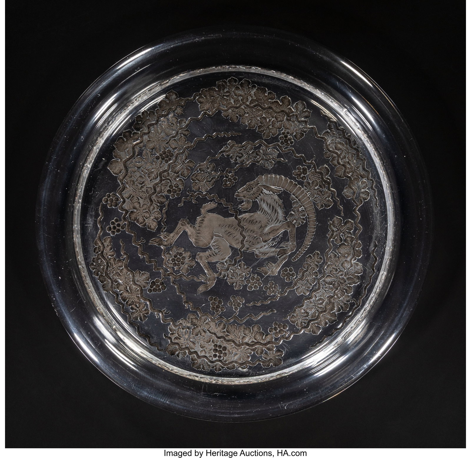 Marc Lalique for Lalique Berbère Tray, post-194 (1 of 3)