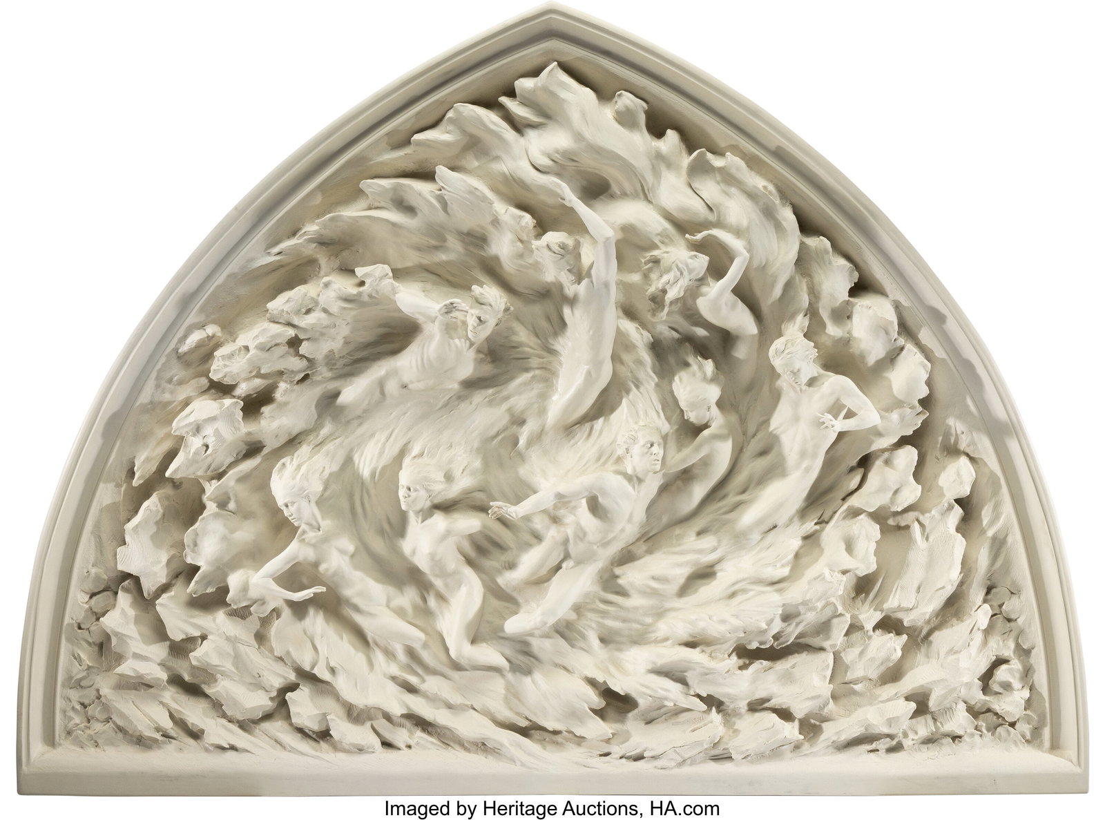Frederick Hart (American, 1943-1999) Ex Nihilo, : Frederick Hart (American, 1943-1999) Ex Nihilo, Working Model, 2002 Marbleized plaster 61 x 83-1/2 x 11 inches (154.9 x 212.1 x 27.9 cm) 