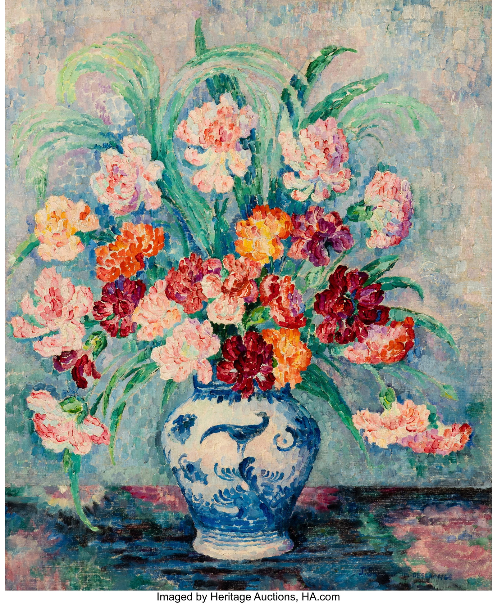 Jeanne Selmersheim-Desgrange (French, 1877-1958): Jeanne Selmersheim-Desgrange (French, 1877-1958) Carnations Oil on canvas 25-1/2 x 21-1/4 inches (64.8 x 54.0 cm) Signed lower right: J. Se