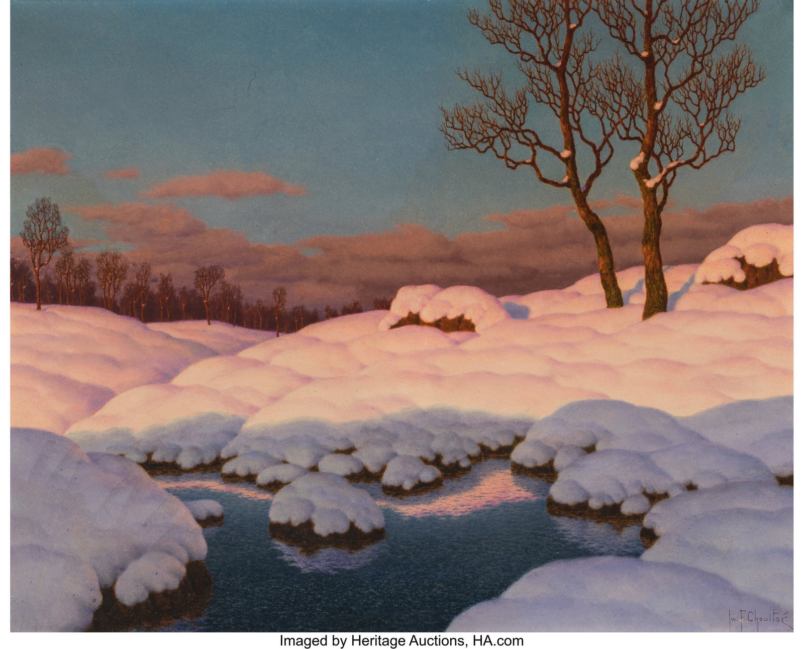 Ivan Choultsé (Russian, 1877-1932) Soir de Nove (1 of 3)
