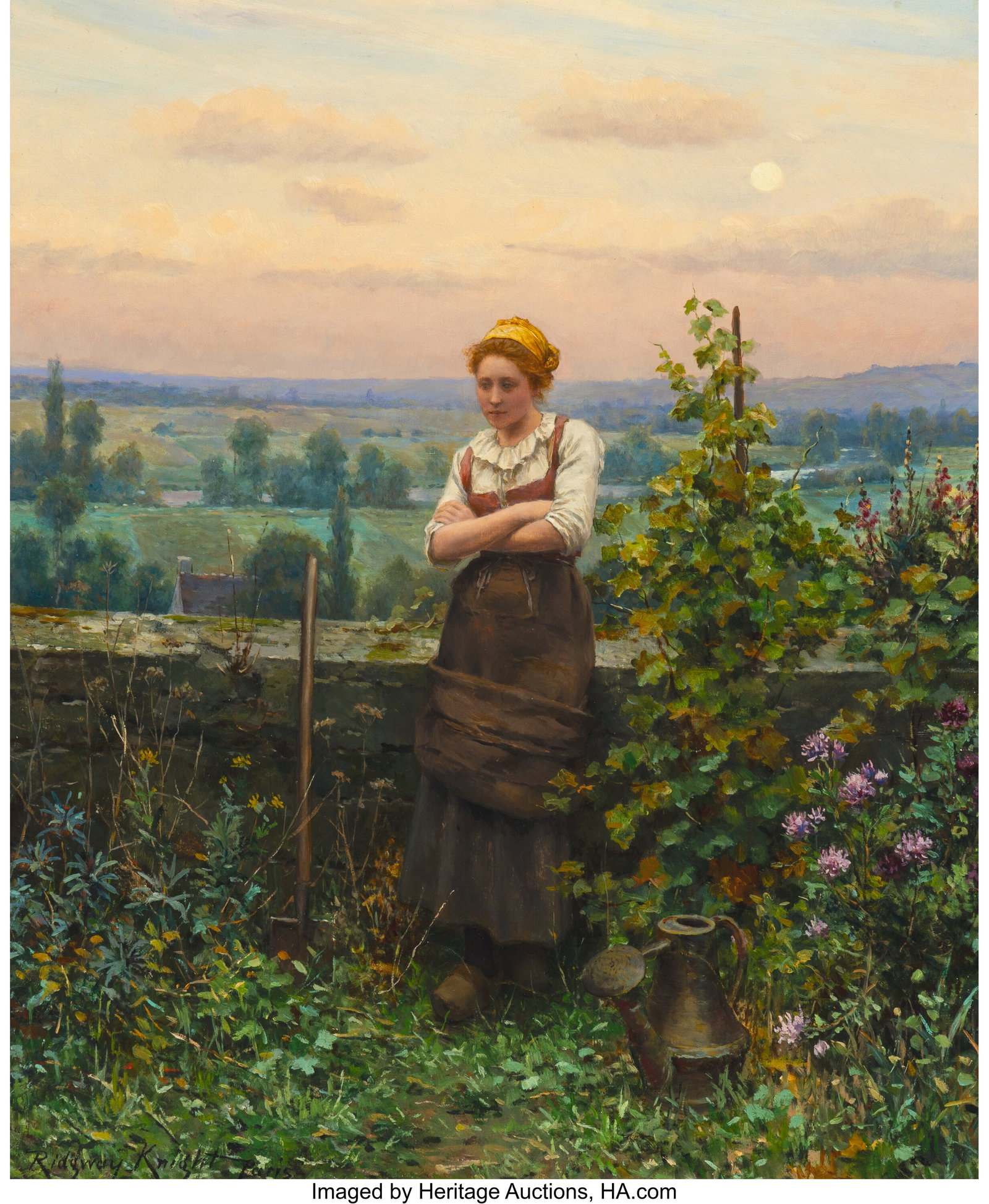 Daniel Ridgway Knight (American, 1839-1924) Time (1 of 3)