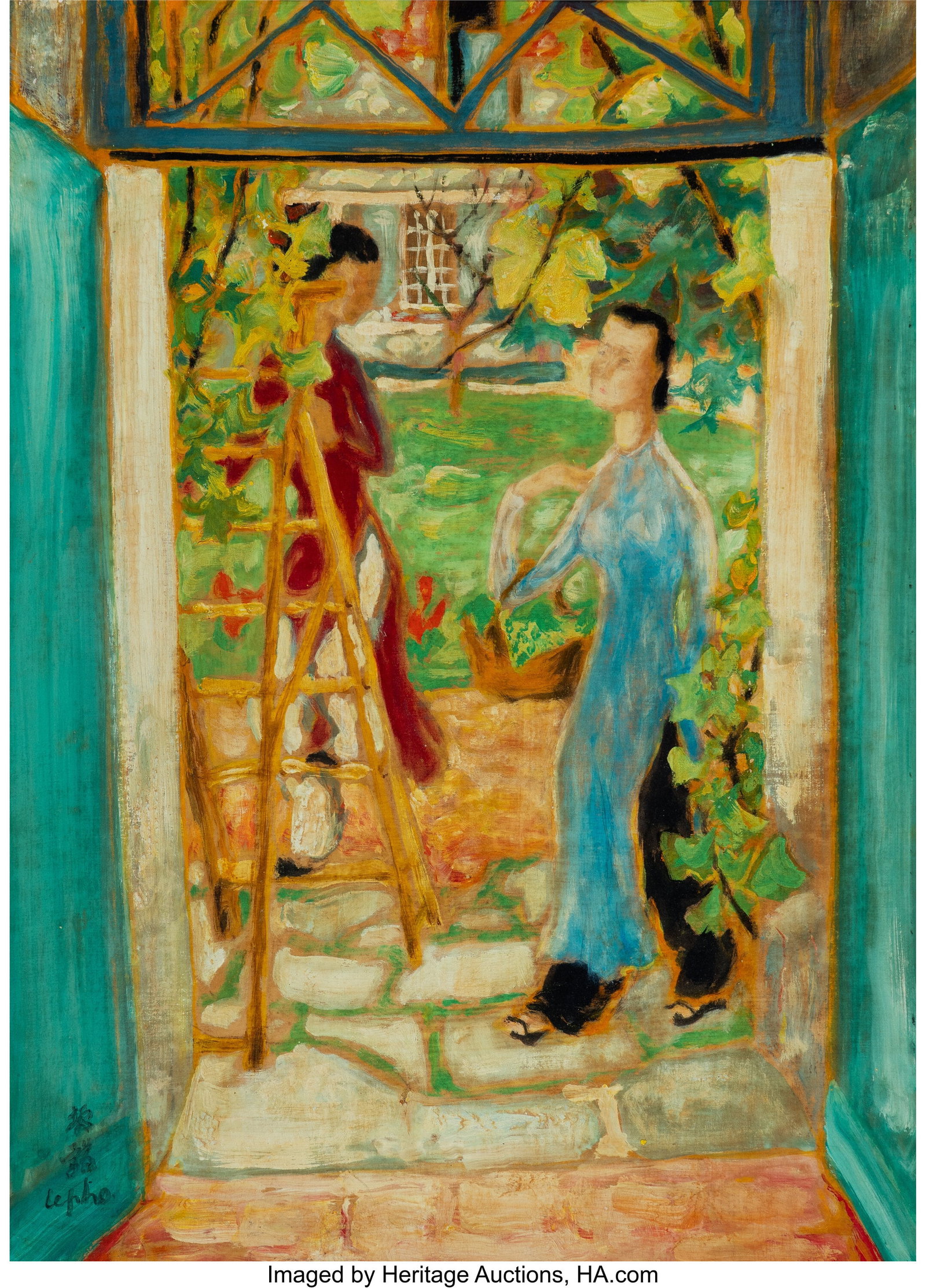Le Pho (French/Vietnamese, 1907-2001) Femmes cue (1 of 3)