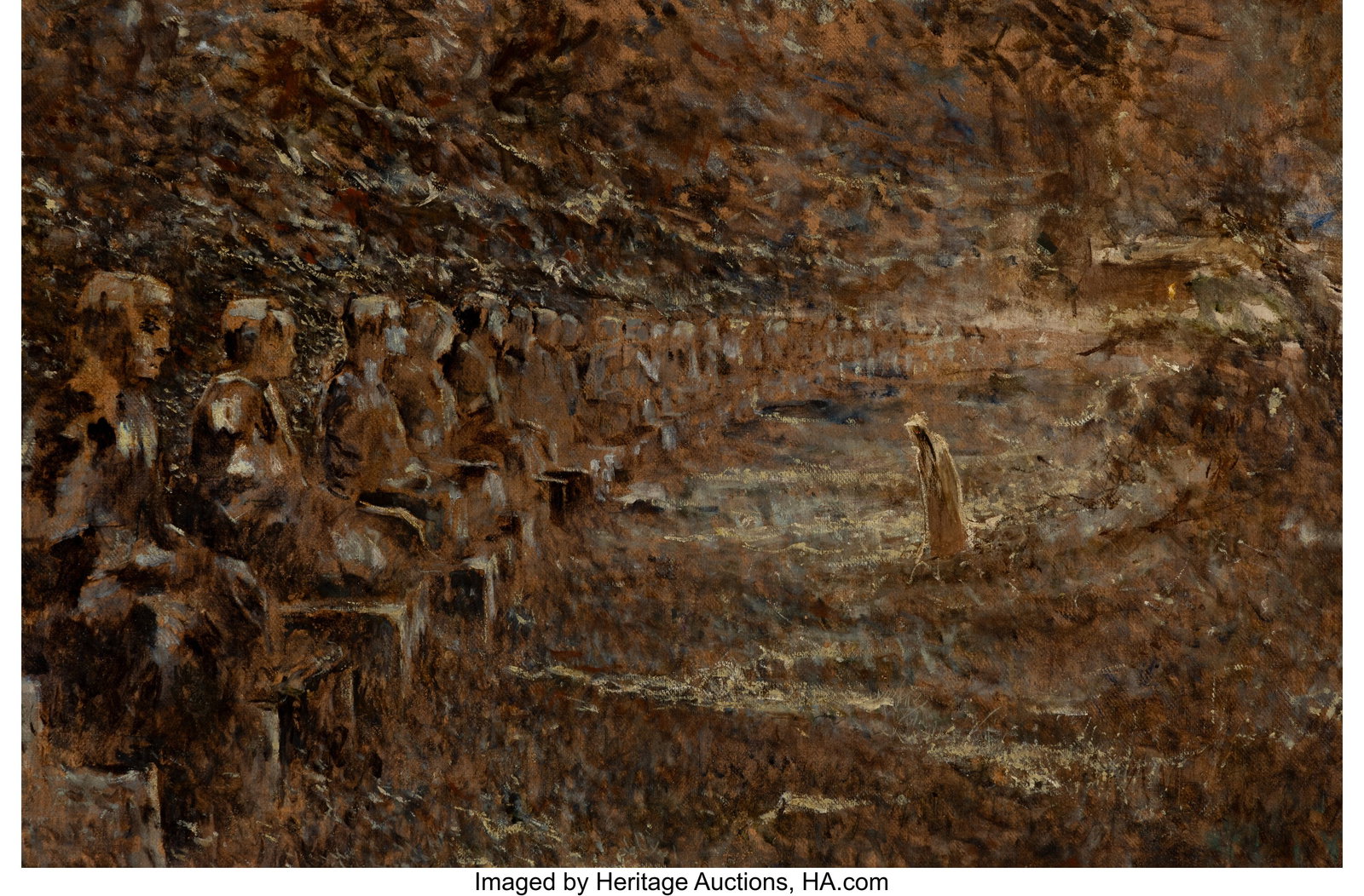 Luigi Conconi (Italian, 1852-1917) Il vale delle: Luigi Conconi (Italian, 1852-1917) Il vale delle Erme (The Path of the Hermae) or Il Profeta (The Prophet) Oil on canvas 24-1/2 x 36-1/2 inches (62&per