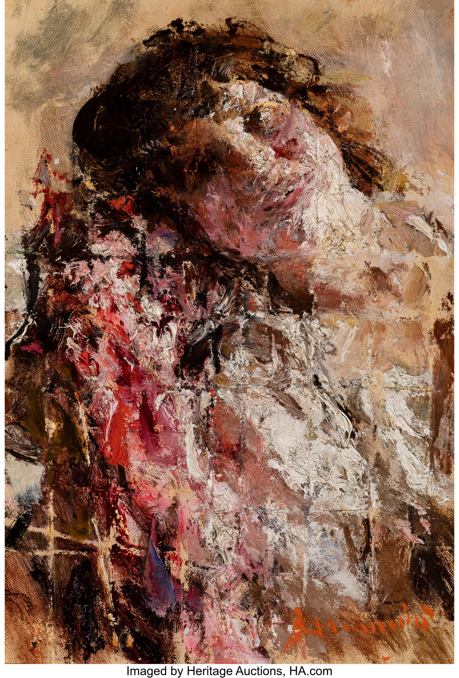 Antonio Mancini (Italian, 1852-1930) Ritratto di (1 of 3)
