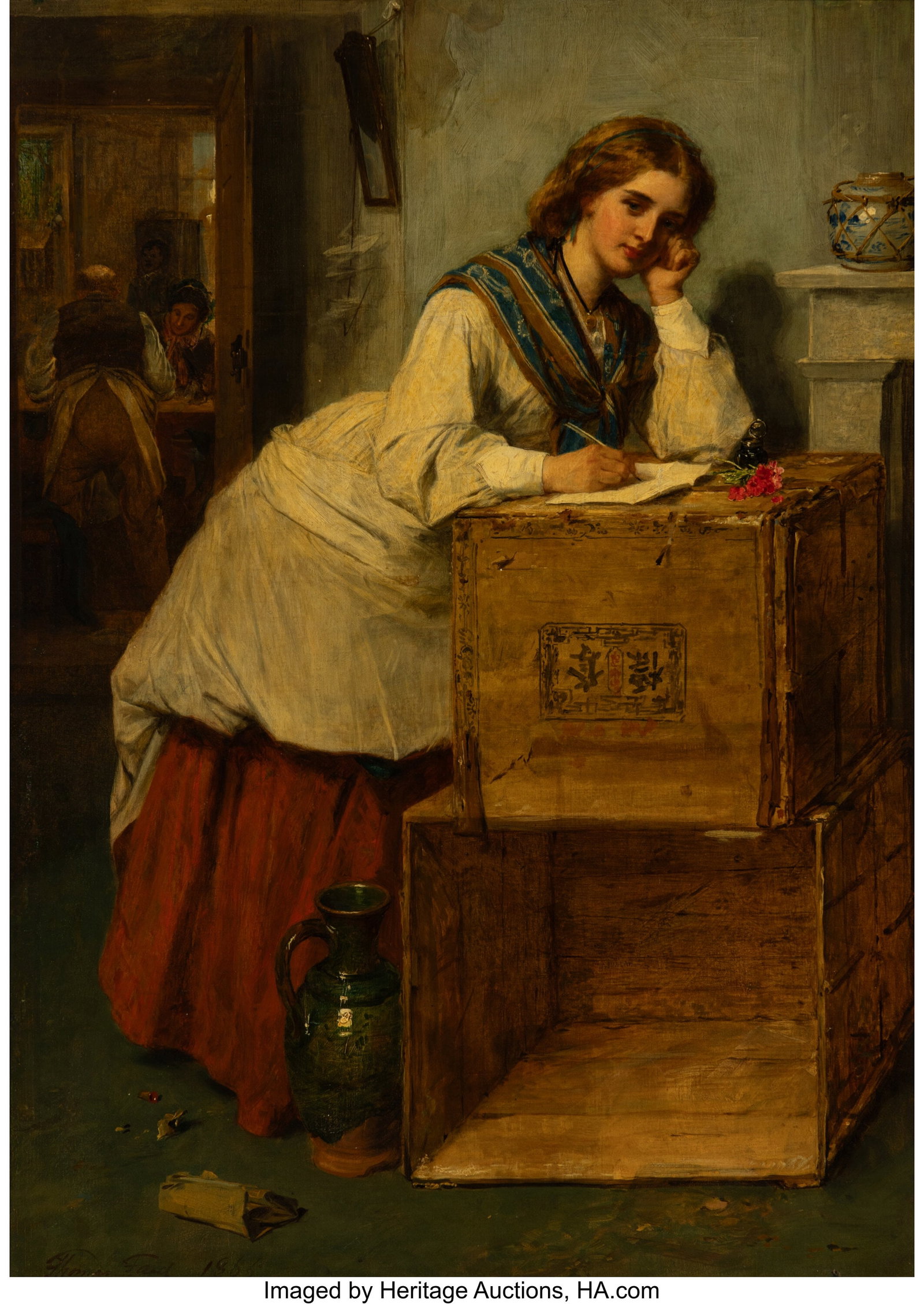 Thomas Faed (British, 1826-1900) Far away though (1 of 3)