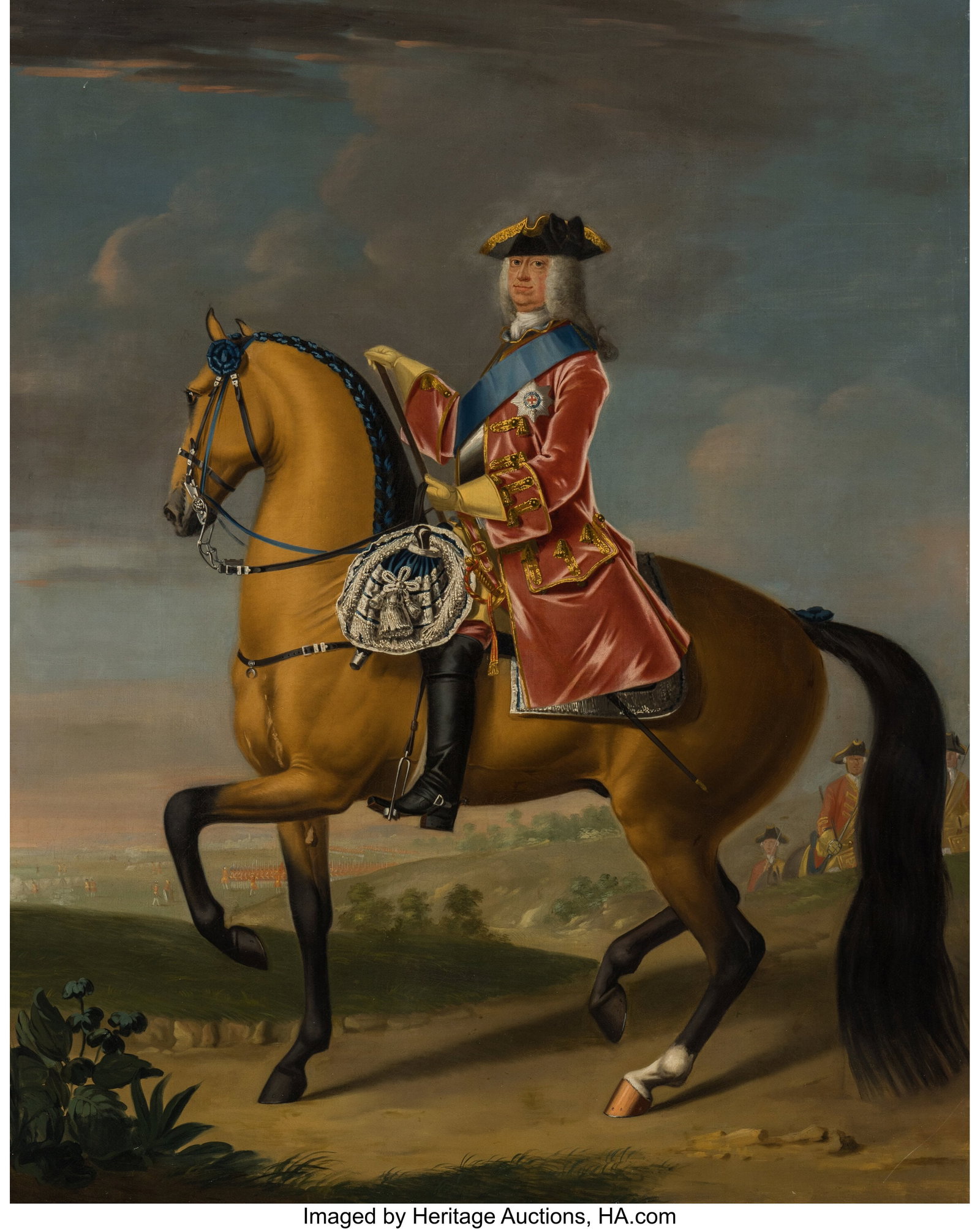 Circle of David Morier (Swiss, 1705-1770) Equest (1 of 3)