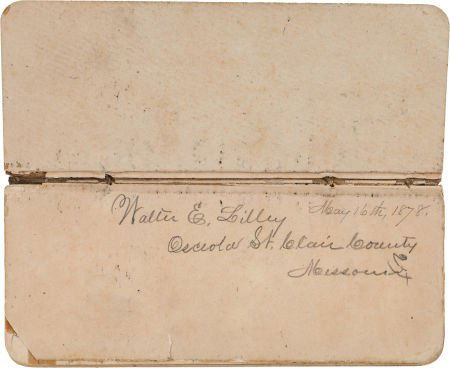 1878 Diary of St. Clair County, Missouri Citizen: 1878 Diary of St. Clair County, Missouri Citizen Walter E. Lilley (1851-1898). This thic