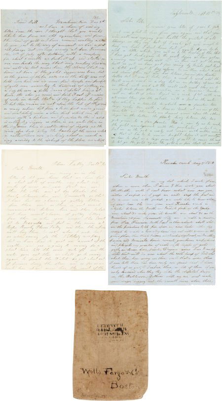 California Gold Rush: Four Exceptional 1849-1854: California Gold Rush: Four Exceptional 1849-1854 Letters from Miner John Carter, Plus his Rare Origina