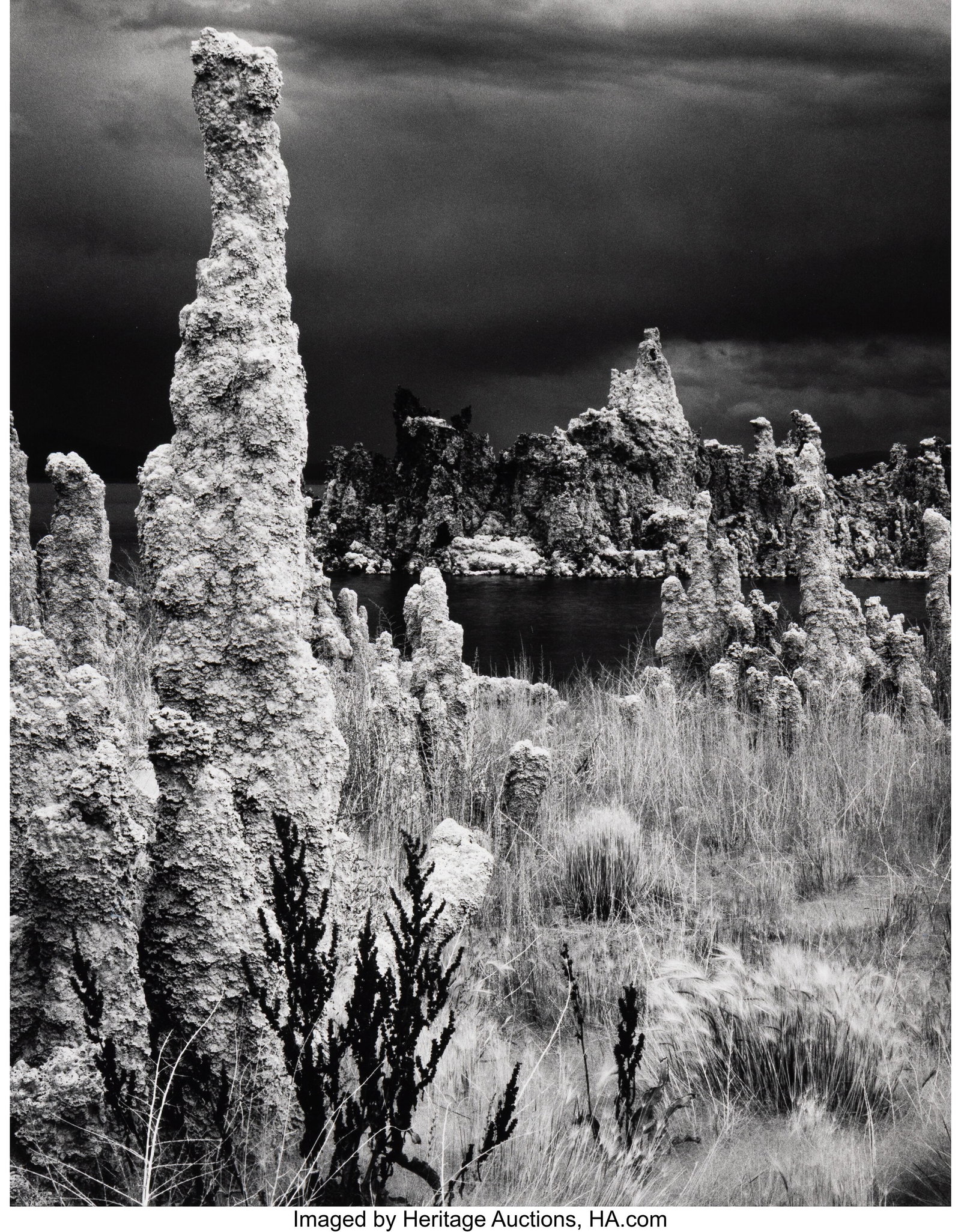 Joseph Holmes (American, b. 1952) Tutas Storm, M: Joseph Holmes (American, b. 1952) Tutas Storm, Mono Lake; Golden Canyon, Death Valley, (2 works), 1974-1975 Gelatin silver print, on