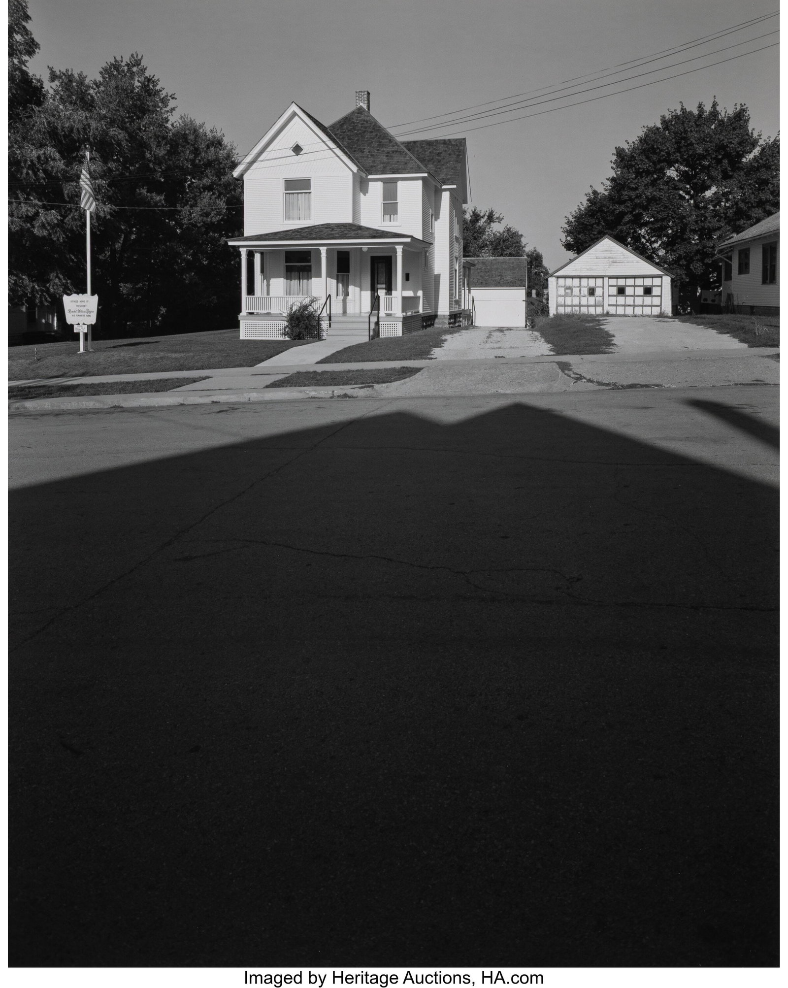 George Tice (American, 1938-2025) Ronald Reagan : George Tice (American, 1938-2025) Ronald Reagan Boyhood Home, Dixon, Illinois, 1984 Gelatin silver print, printed 1986 13-1/8 x 10-1/2 inches (33&p