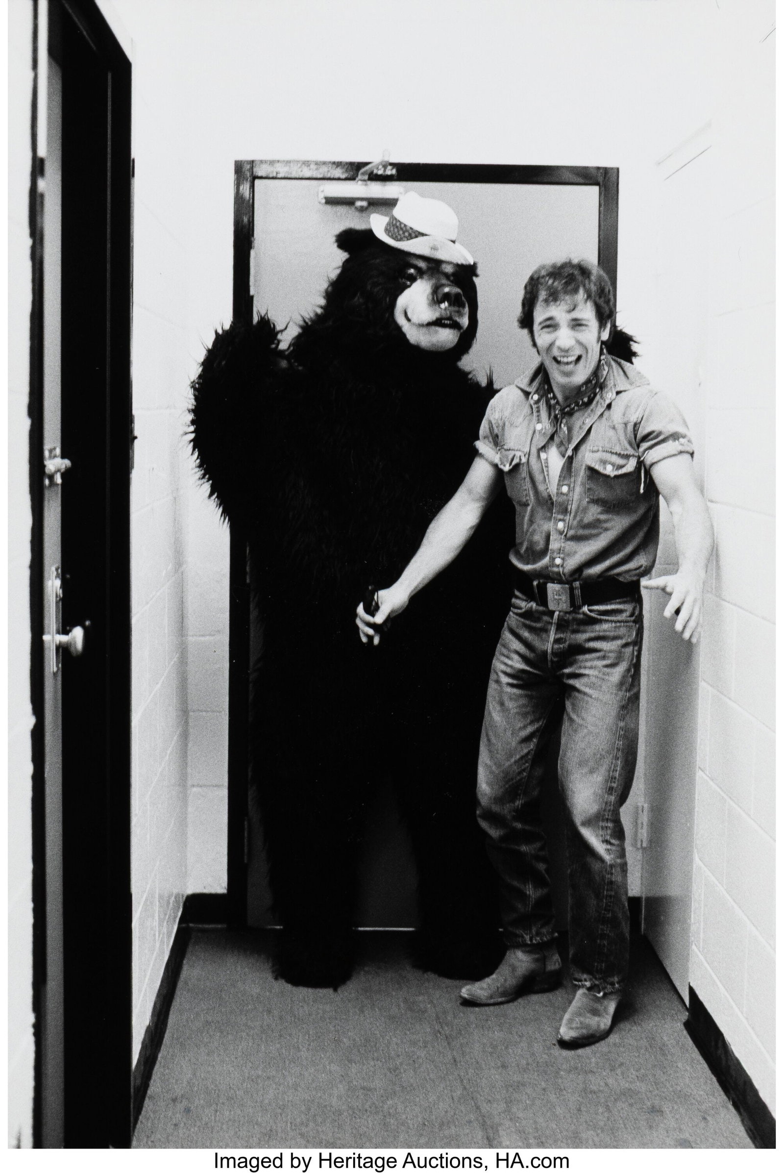 David Gahr (American, 1922-2008) Bruce Springste: David Gahr (American, 1922-2008) Bruce Springsteen and the Bear, 1984 Gelatin silver print 8-7/8 x 6 inches (22.5 x 15.2 cm) (image) 10 x 8 