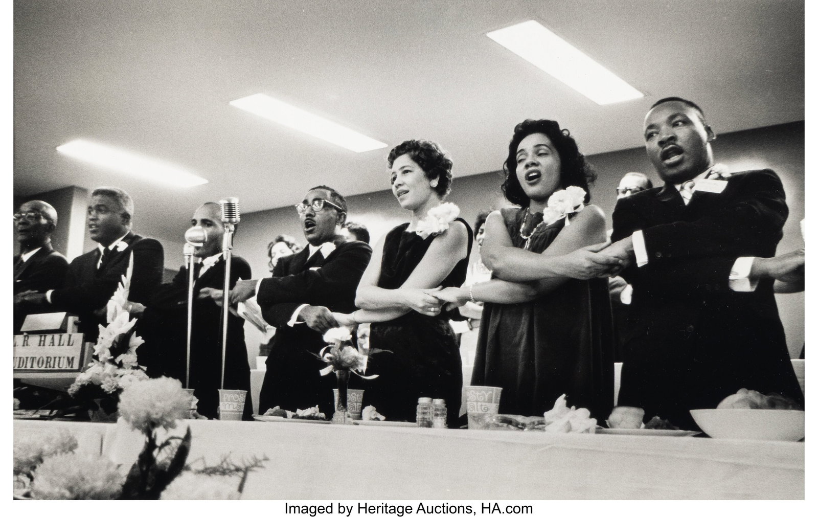 James Karales (American, 1930-2002) Martin Luthe: James Karales (American, 1930-2002) Martin Luther King and Coretta Scott King Singing, 1962 Gelatin silver print 8-5/8 x 13-5/8 inches (21.9 x 34.6 cm&