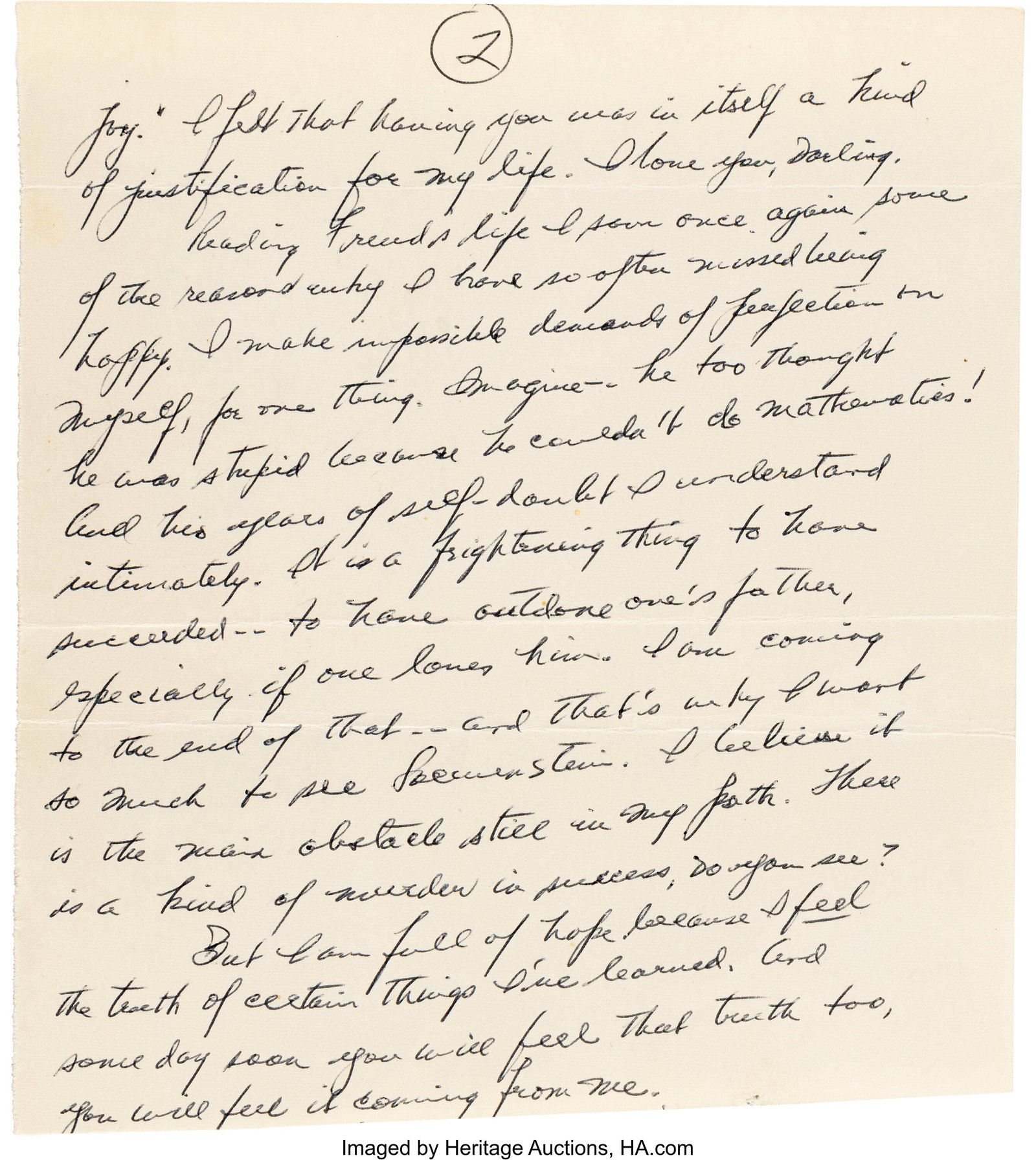Arthur Miller Partial Handwritten Love Letter to (1 of 10)