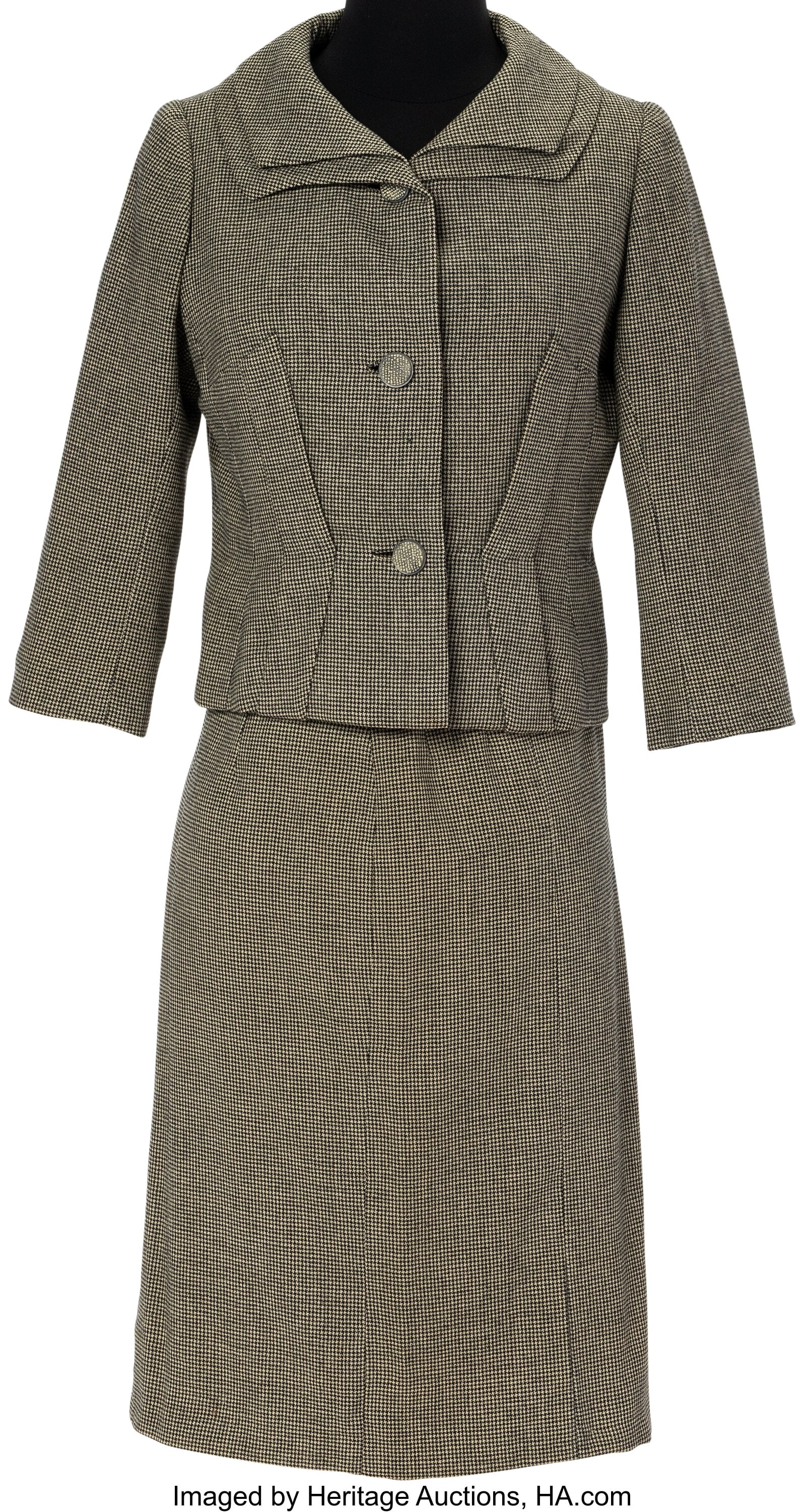 Marilyn Monroe Personal Houndstooth Wool Skirt S (1 of 5)