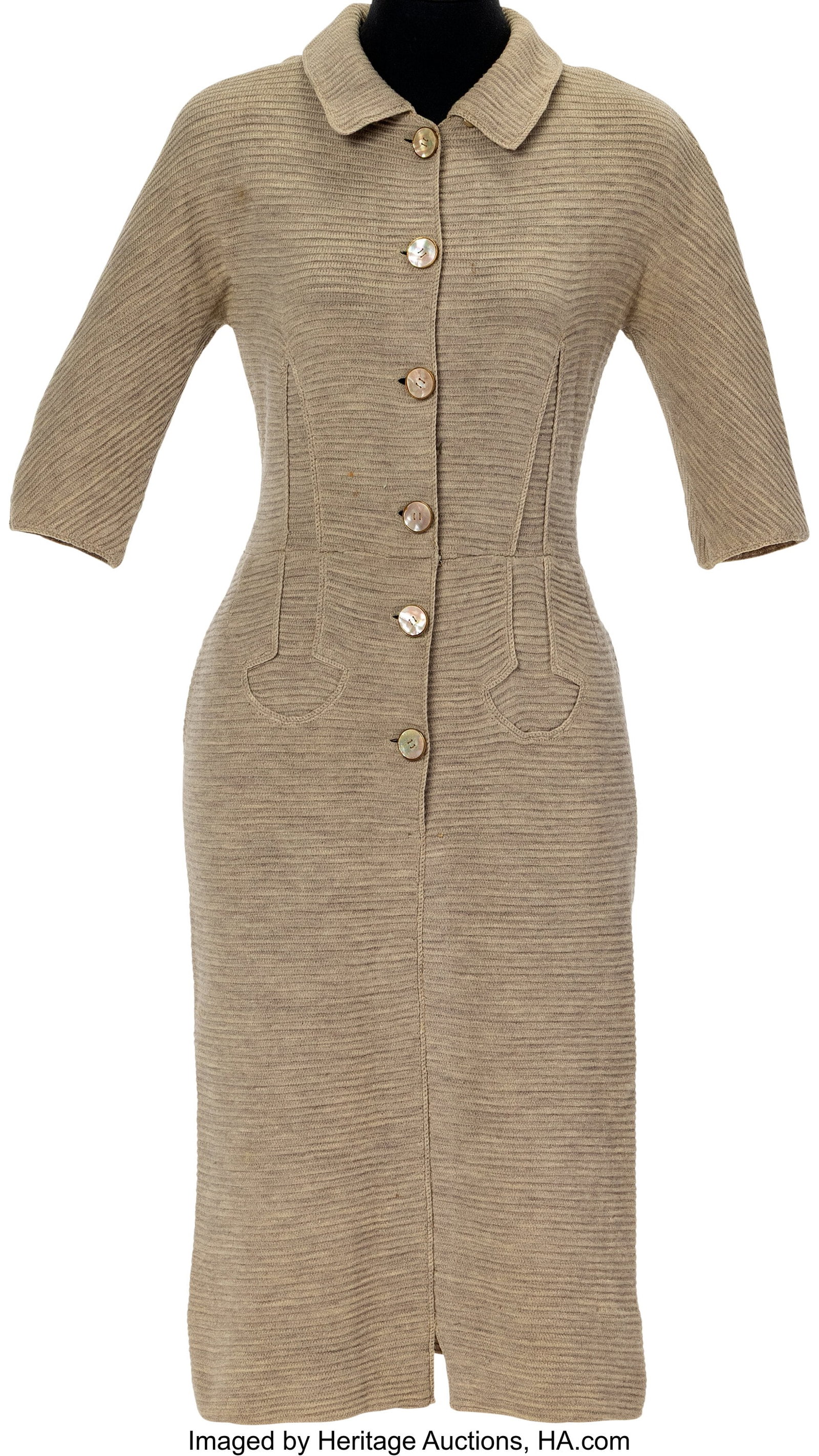 Marilyn Monroe Personal Ribbed Knit Shirt Dress. (1 of 3)