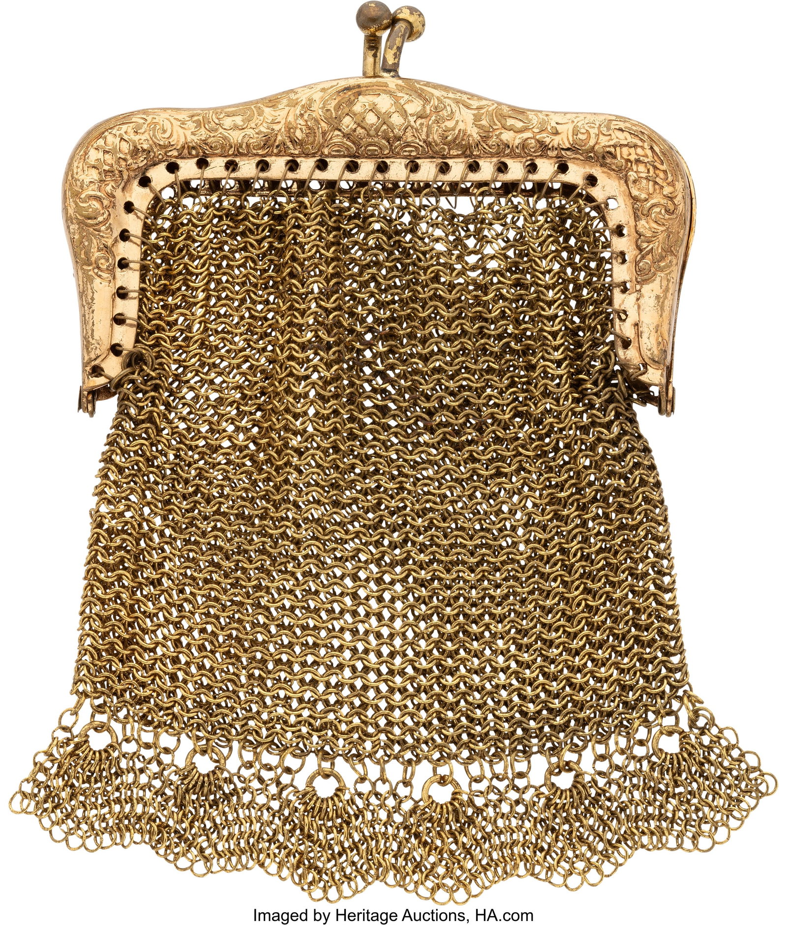 Marilyn Monroe Personal German Chainmail Coin Pu: Marilyn Monroe Personal German Chainmail Coin Purse. Vintage original German chainmail coin purse from Marilyn Monroe's personal collection. Constructed of gold-plated chainmail links at