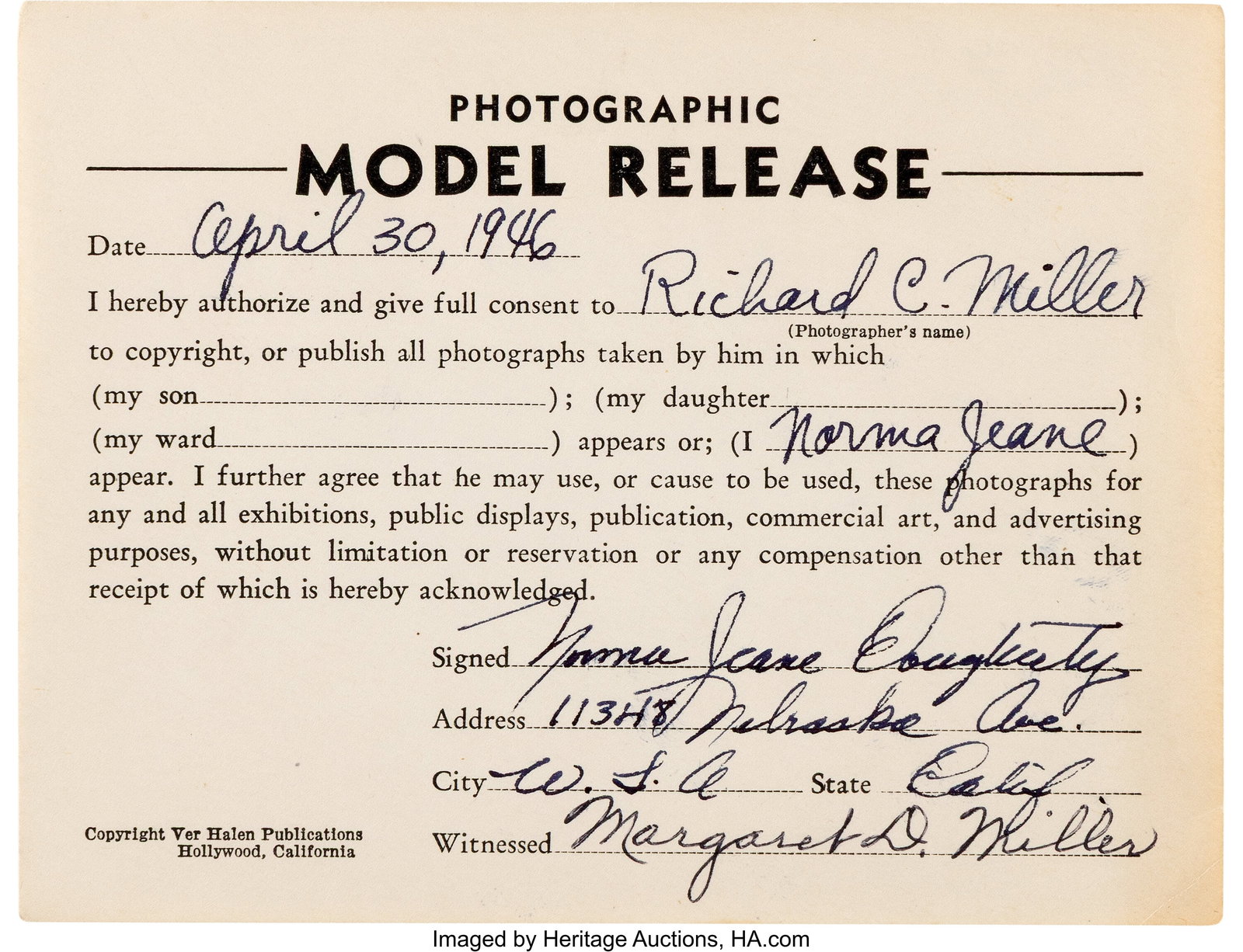 Marilyn Monroe (Norma Jeane Dougherty) Rare Earl (1 of 4)