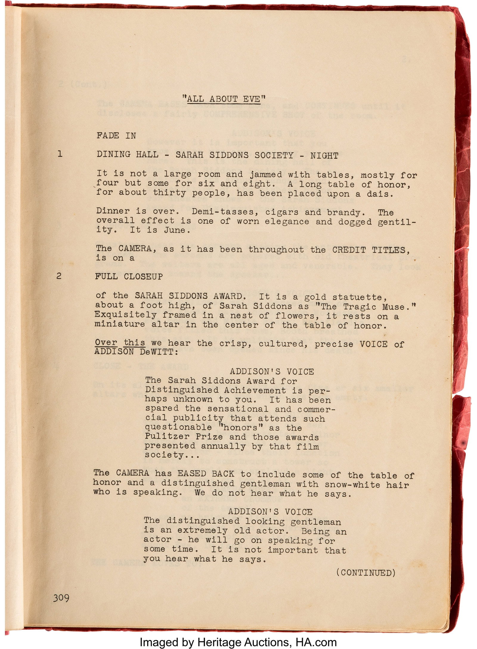 All About Eve (TCF, 1950), Revised Final Draft S - 3