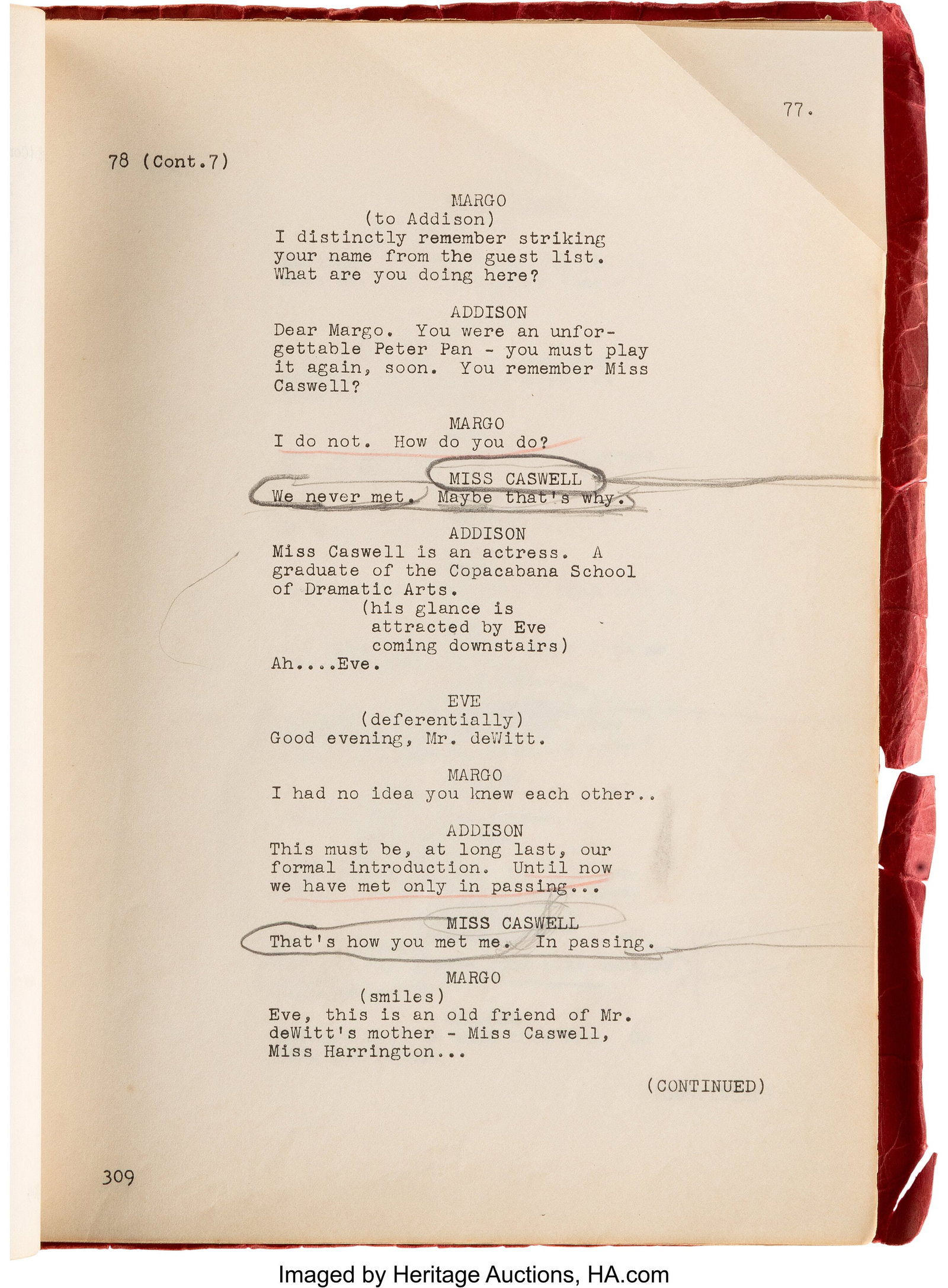All About Eve (TCF, 1950), Revised Final Draft S - 6