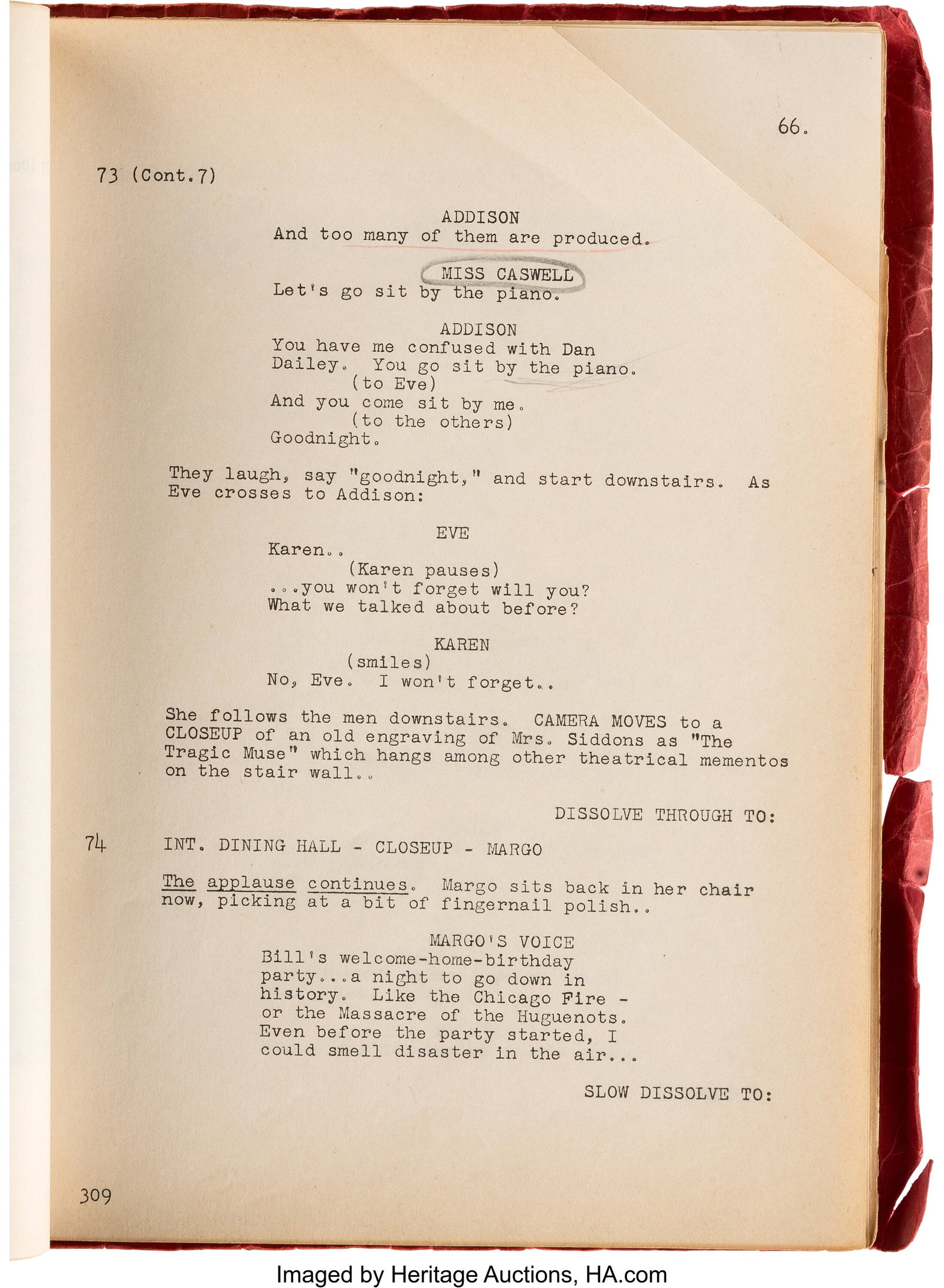 All About Eve (TCF, 1950), Revised Final Draft S - 7