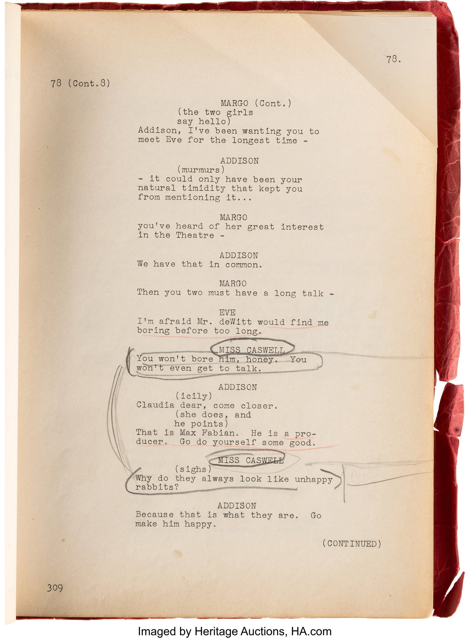 All About Eve (TCF, 1950), Revised Final Draft S - 8