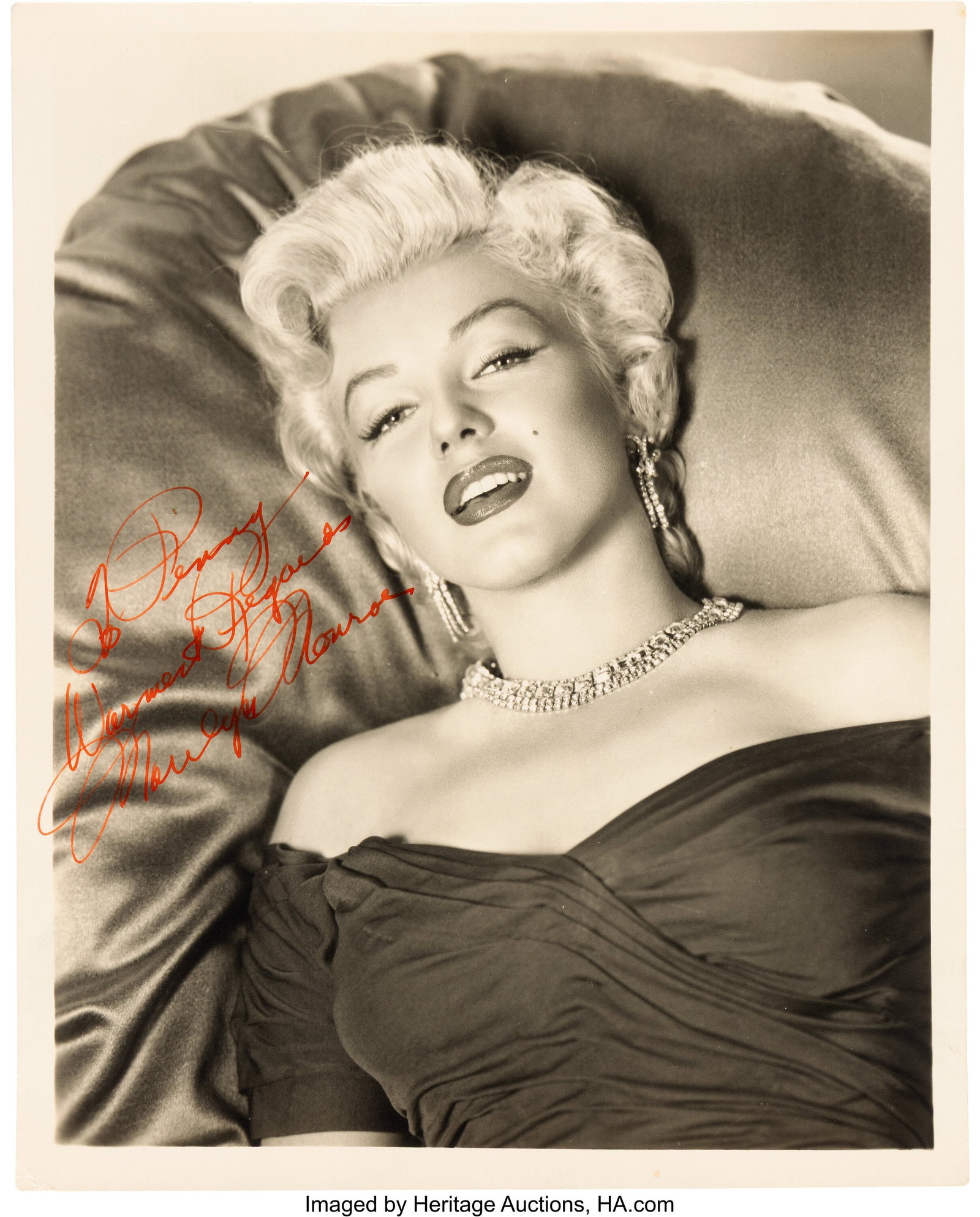 Marilyn Monroe in Gentlemen Prefer Blondes and H: Marilyn Monroe in Gentlemen Prefer Blondes and How to Marry a Millionaire (20th Century-Fox, 1952/1953) Original 10" x 8" and 7" x 5" Studio Release Photographs (2) by Fr