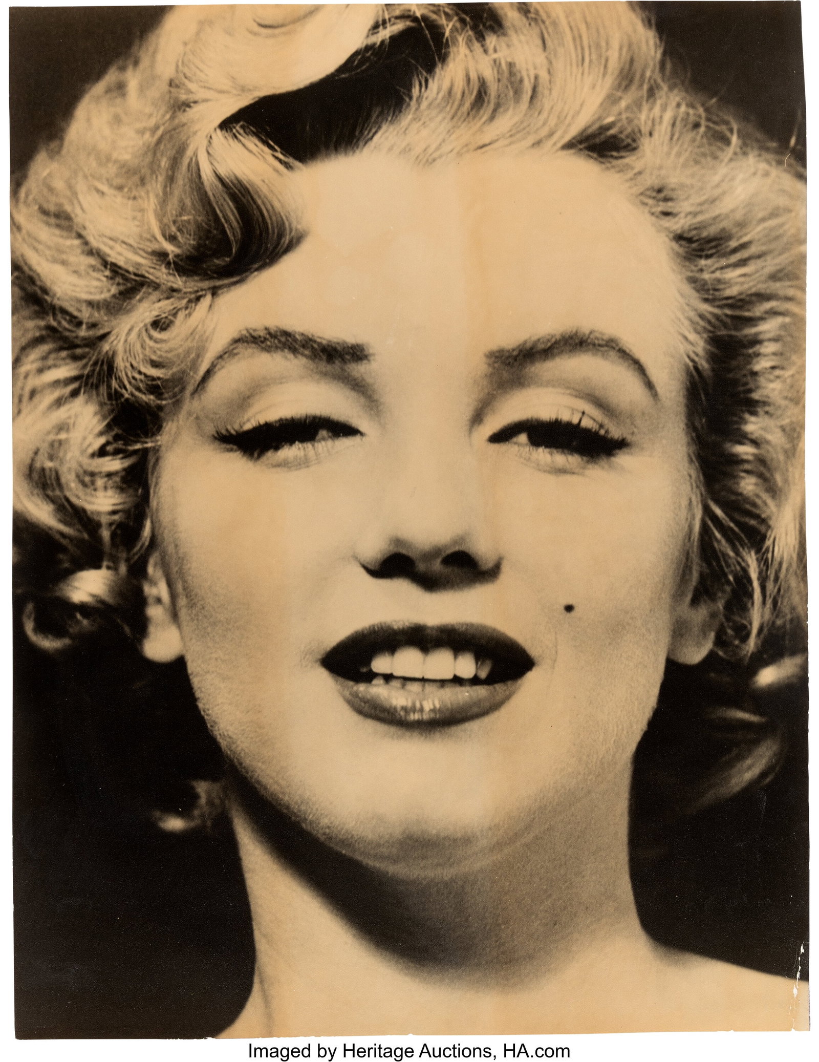Marilyn Monroe "Mao Sitting", Beverly Carlton Ho: Marilyn Monroe "Mao Sitting", Beverly Carlton Hotel, January 4, 1952, Original 13" x 10" Photograph by by Philippe Halsman for LIFE. Vintage gelatin silver matte
