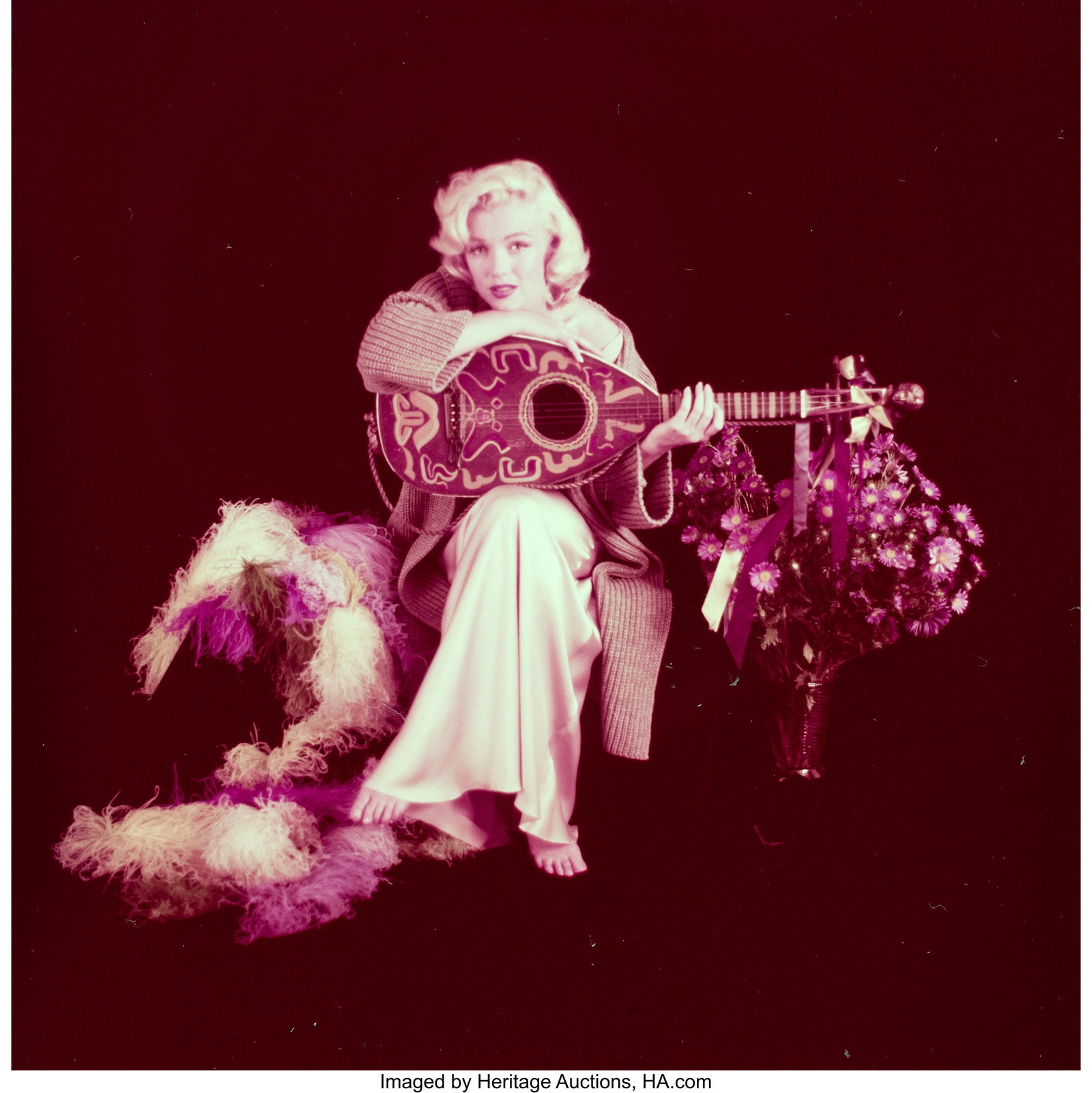 Marilyn Monroe for "Balalaika Sitting," for Look: Marilyn Monroe for "Balalaika Sitting," for Look Magazine, by Milton H. Greene at his Studio, 480 Lexington Avenue, New York City, September 10, 1953, 