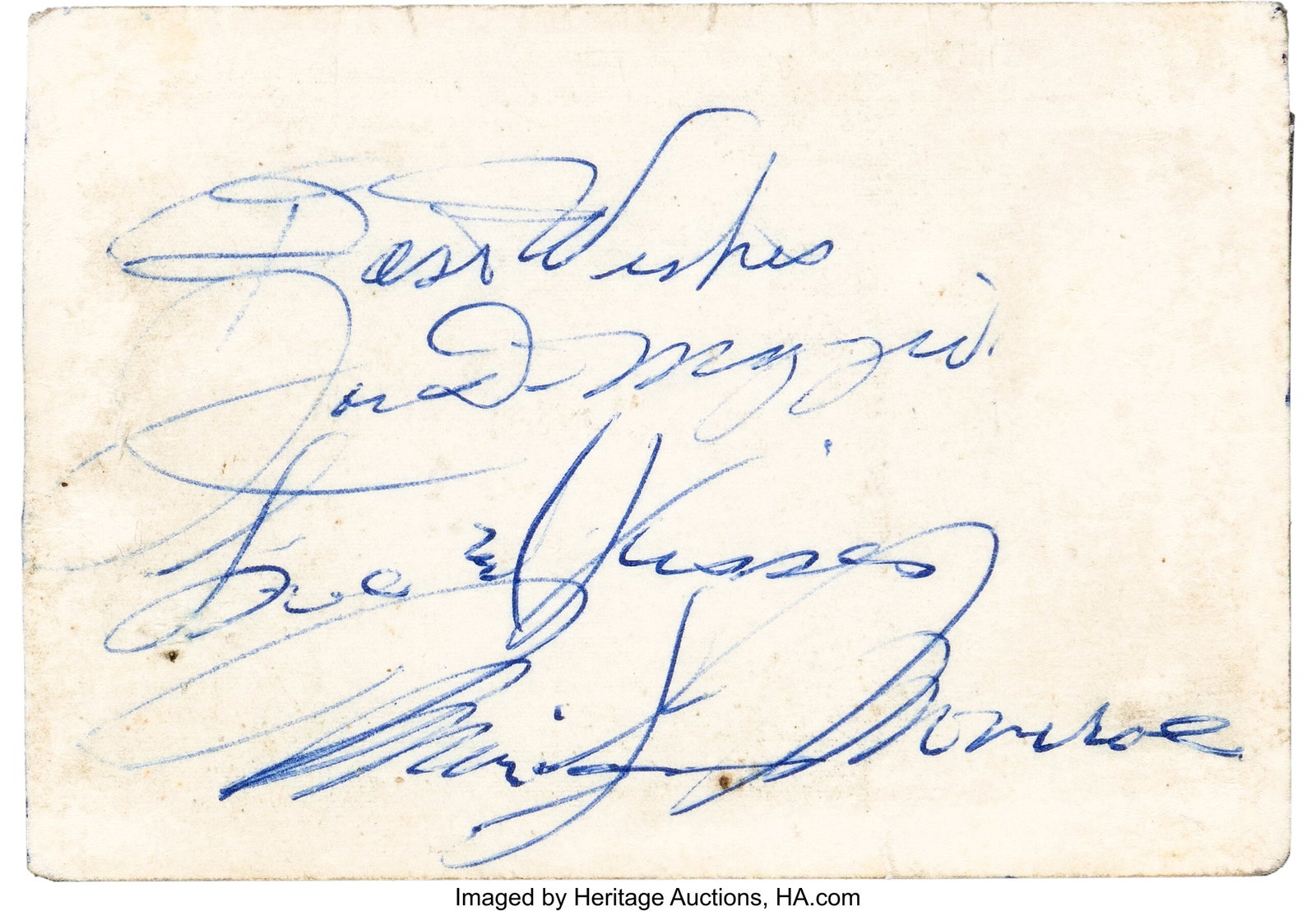 Marilyn Monroe and Joe DiMaggio Dual-Signed and  (1 of 2)