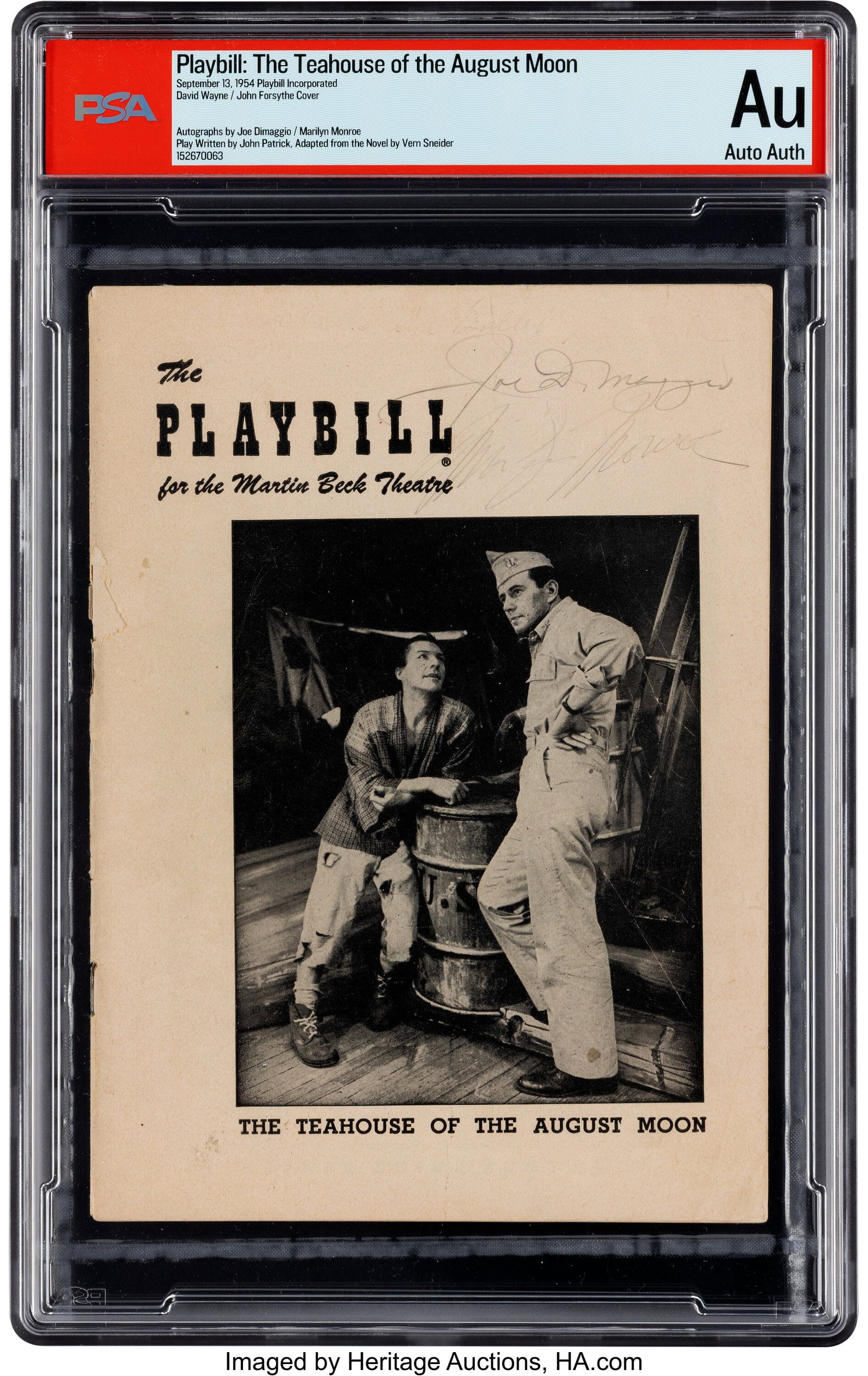 Marilyn Monroe and Joe DiMaggio Dual-Signed Play (1 of 2)