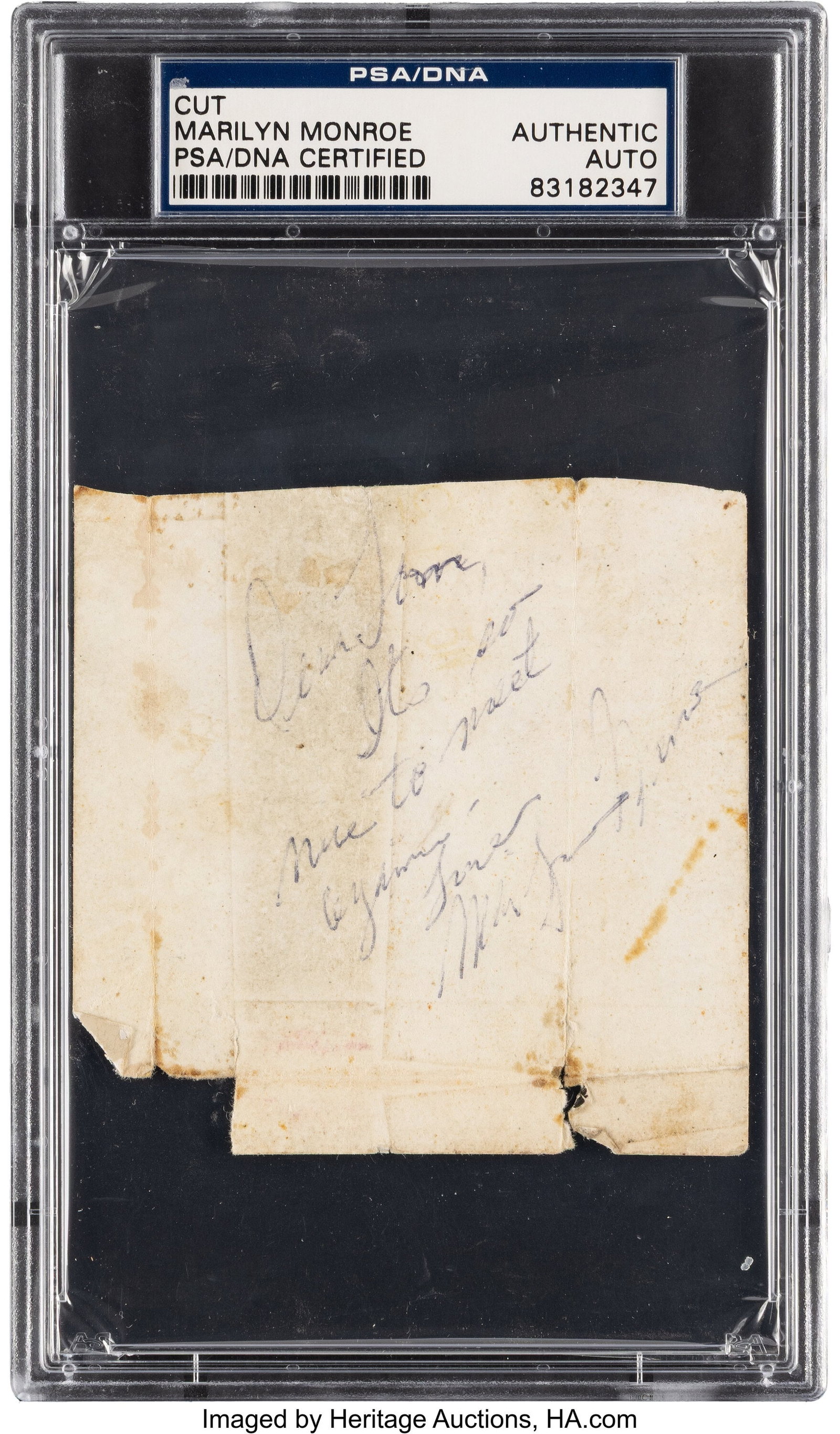 Marilyn Monroe Signed and Inscribed Black-and-Wh: Marilyn Monroe Signed and Inscribed Black-and-White Photograph from Her USO Tour During the Korean War (1954). Vintage original signed and inscribed (verso) black-and-white 