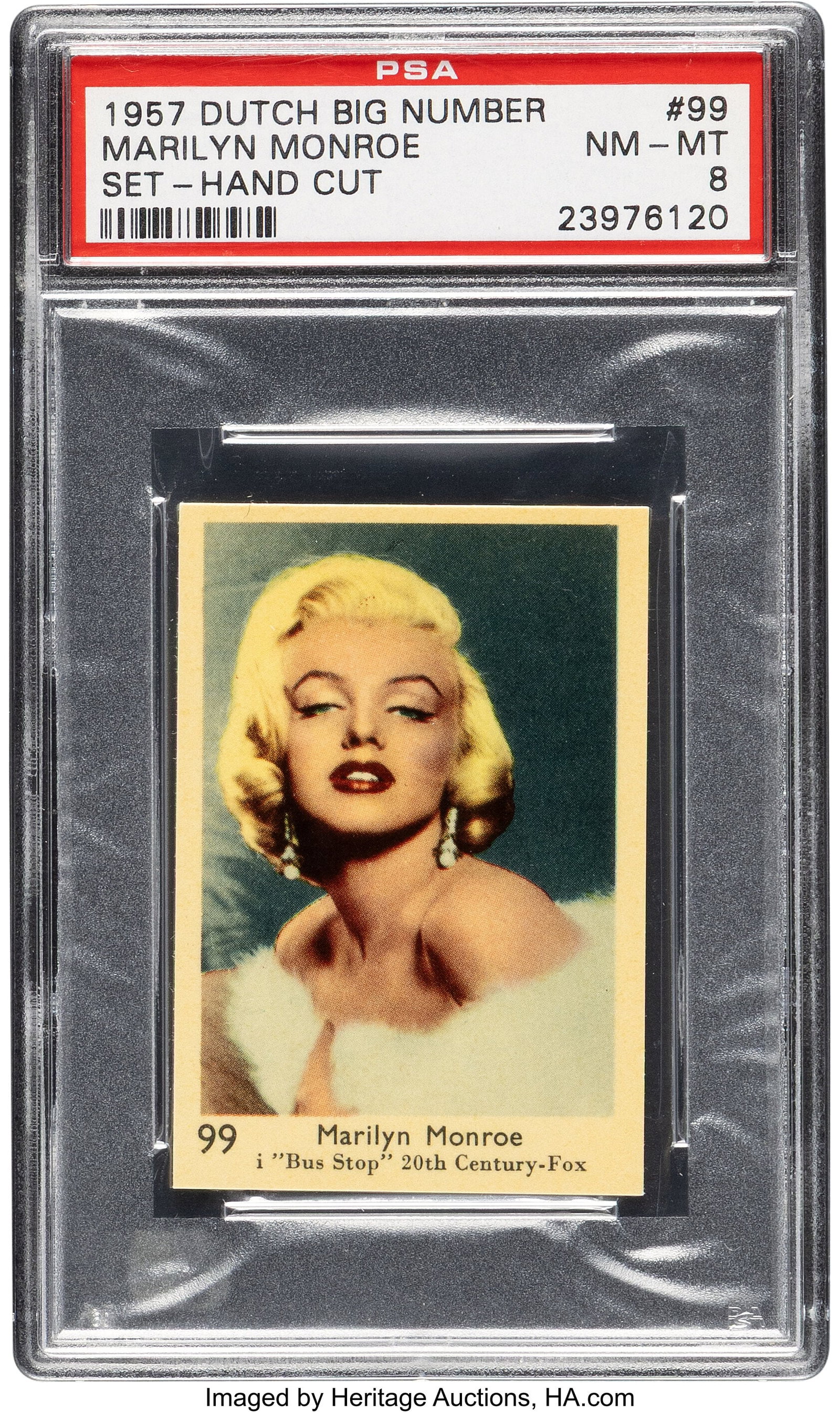 Marilyn Monroe Group of (4) PSA Encapsulated Car: Marilyn Monroe Group of (4) PSA Encapsulated Cards (1955-1964). Vintage original group of (4) PSA-graded and encapsulated Marilyn Monroe cards ranging from 1955 to