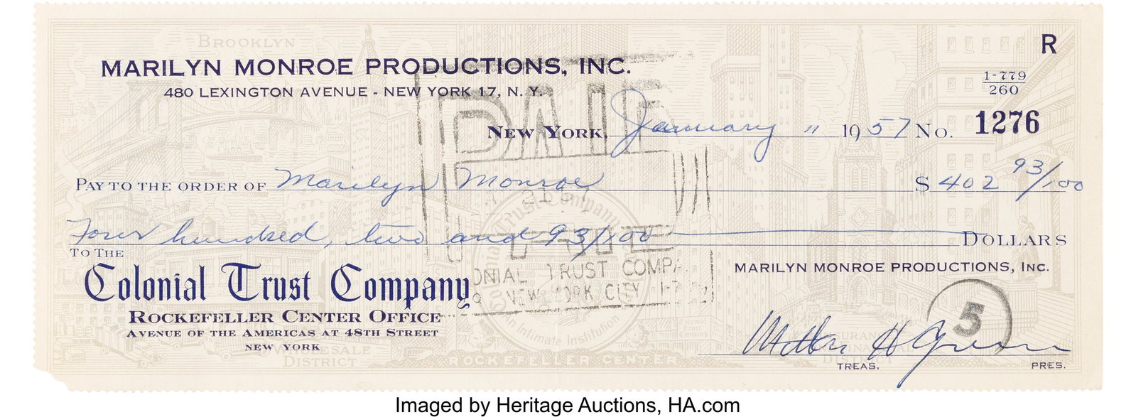 Marilyn Monroe and Marilyn Monroe Productions Gr (1 of 10)