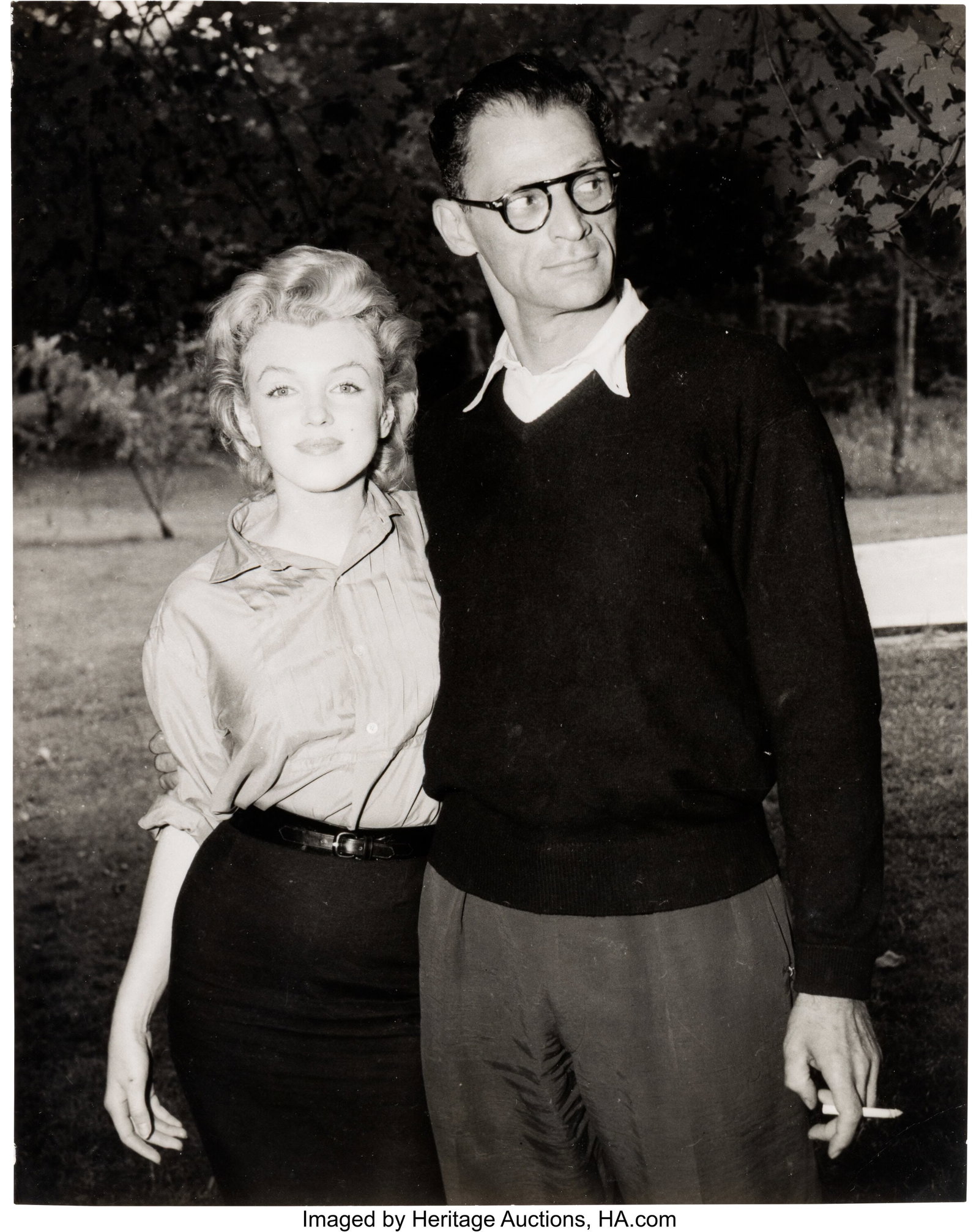 Marilyn Monroe and Arthur Miller, Roxbury, Conne (1 of 6)