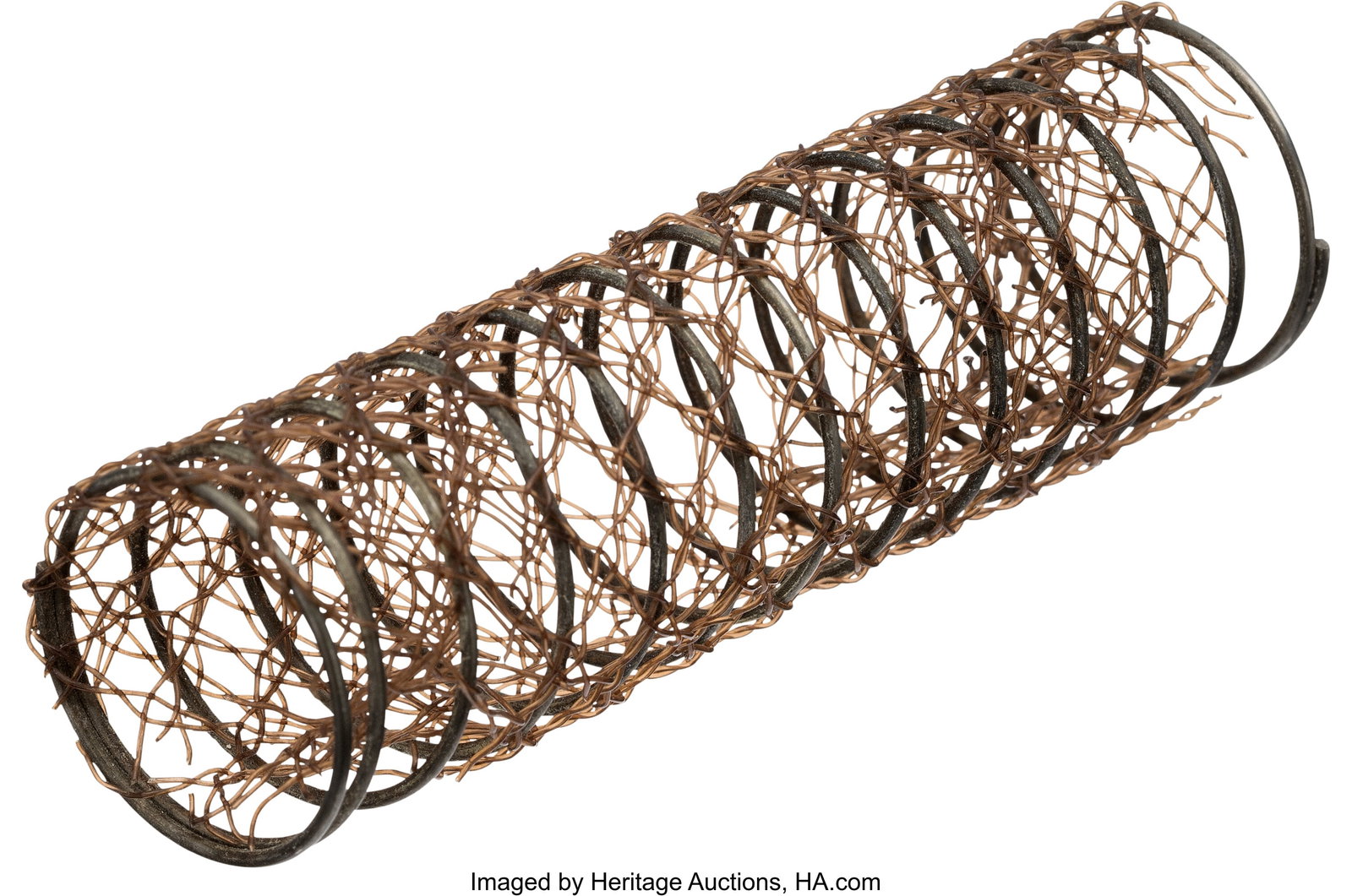 Marilyn Monroe Personally-Used Hair Curler. Vin: Marilyn Monroe Personally-Used Hair Curler. Vintage original spring-style wire hair roller from Marilyn Monroe's personal accessories collection. Constructed of wire in a spiral spring f