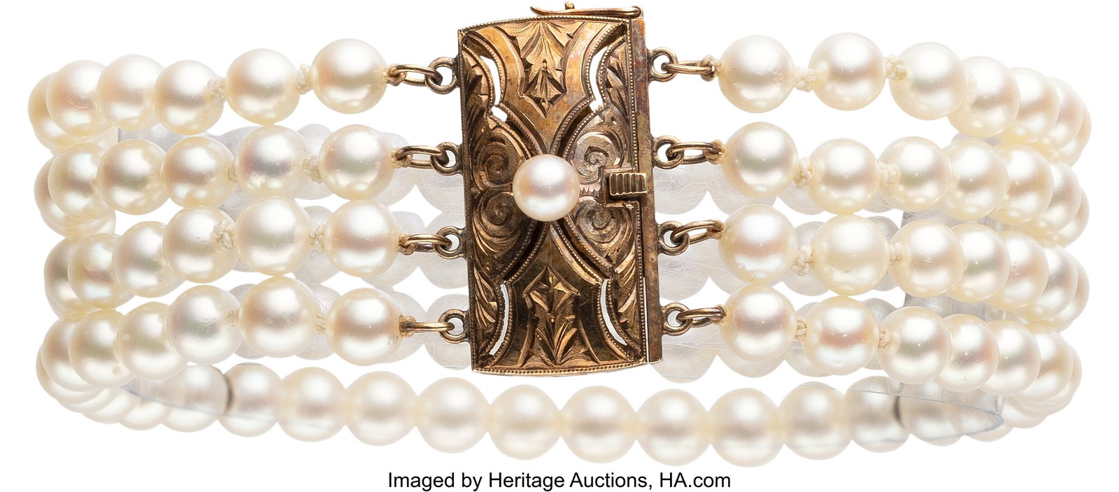 Marilyn Monroe Personal Faux Pearl Bracelet. Vin (1 of 4)