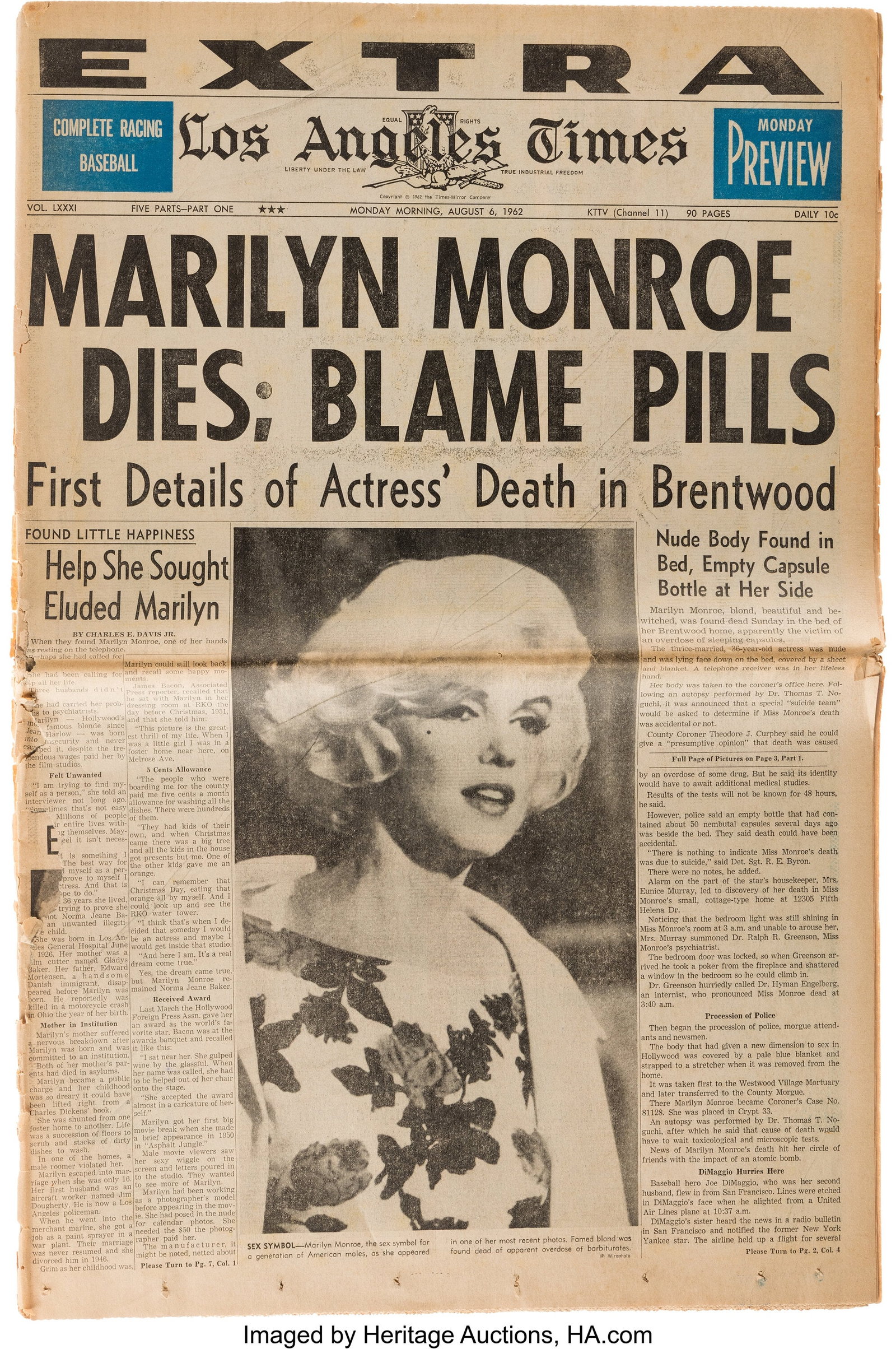 Marilyn Monroe Trio of Los Angeles Times Newspap (1 of 10)
